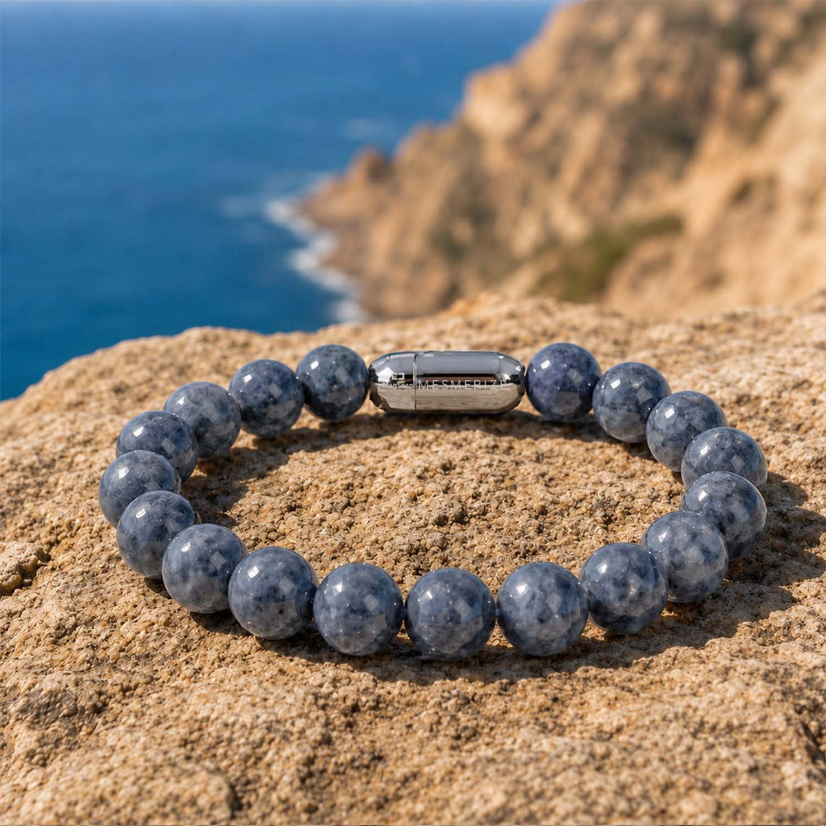 Wealth Magnet Blue Sapphire Natural Stone Bracelet With MagSnap 2