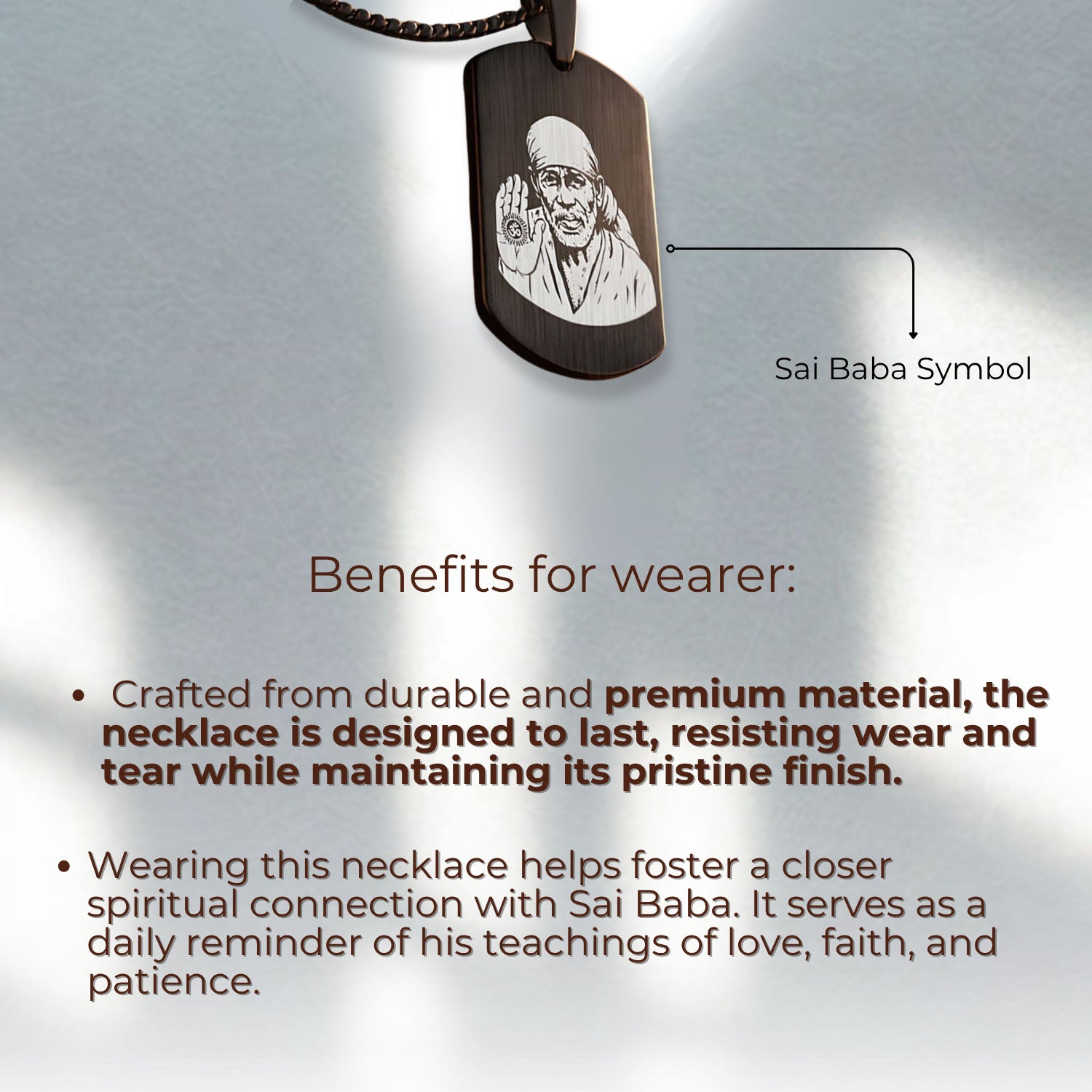 Sai Baba Tag Necklace