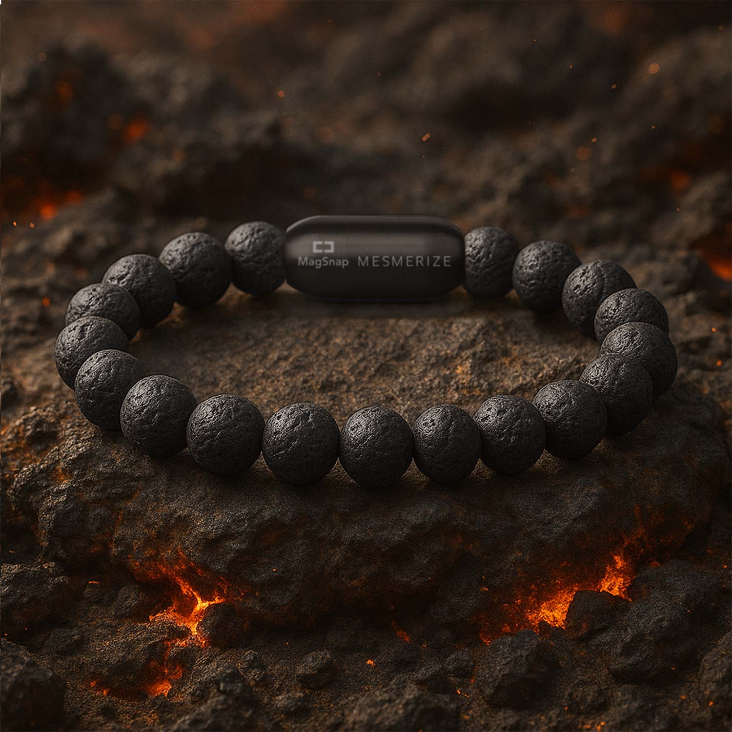 Sacred Saffordite (Chintamani) Natural Stone Bracelet with Magsnap2