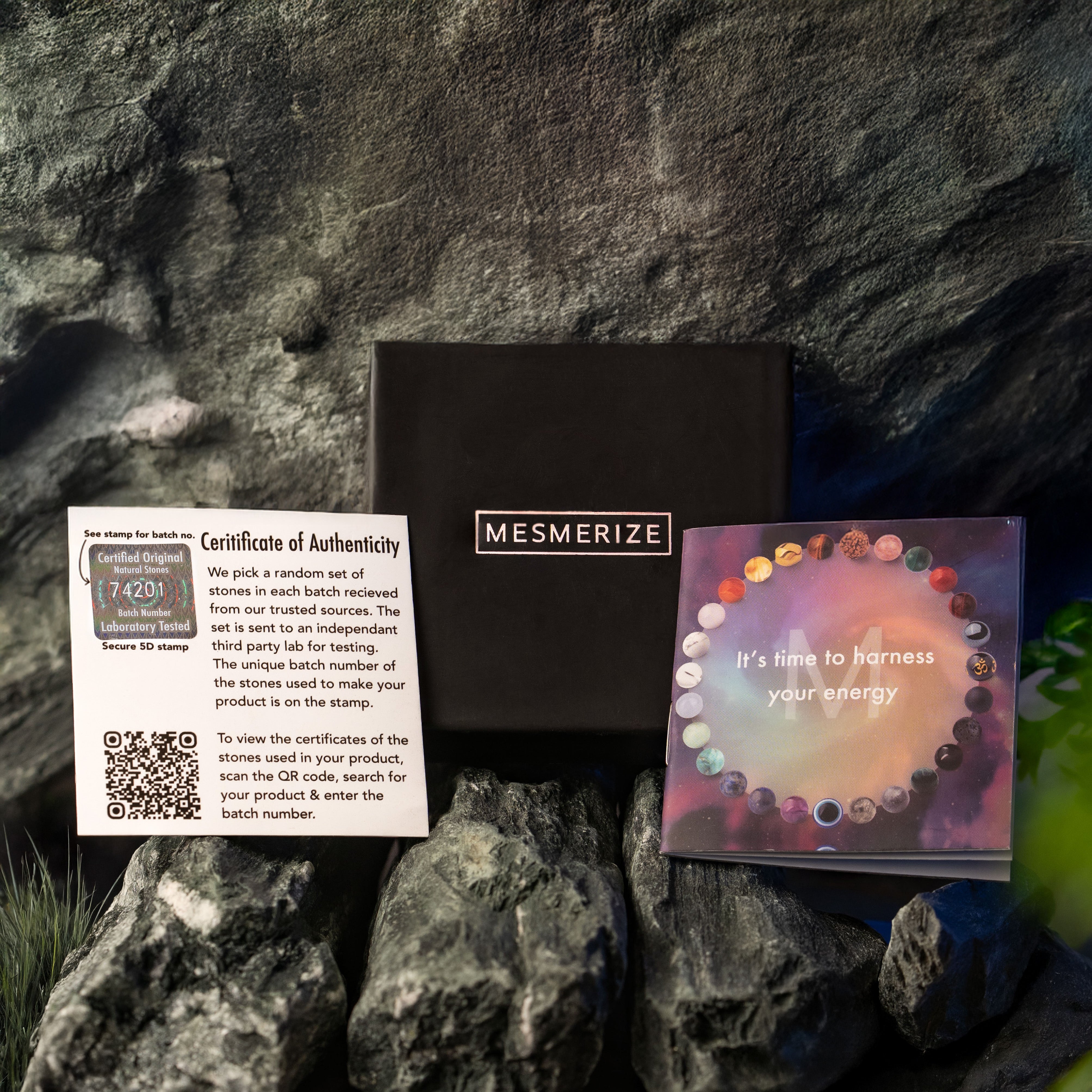 Calming Multi Moon Natural Stone Elastic Bracelet