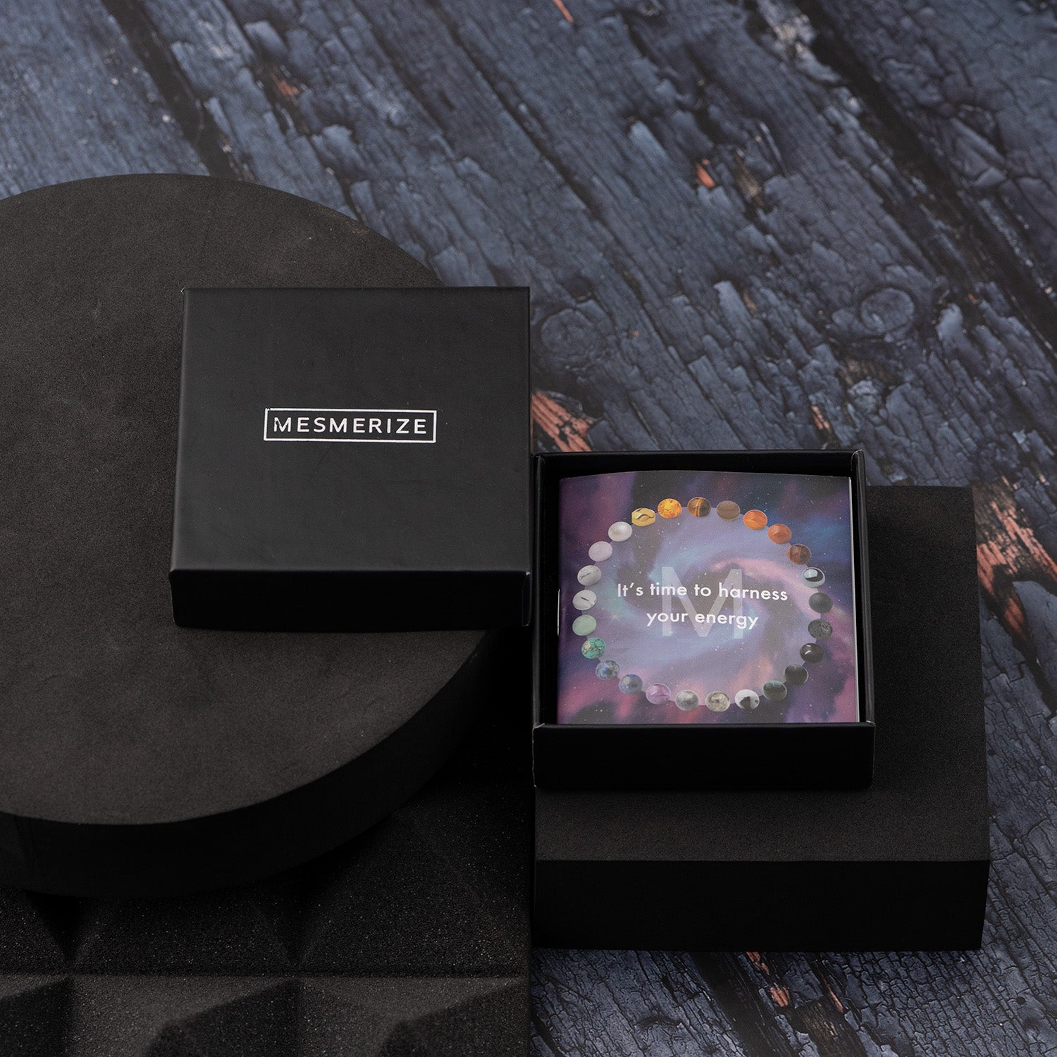 Aqua Blue Hematite Stack Natural Stone Bracelet