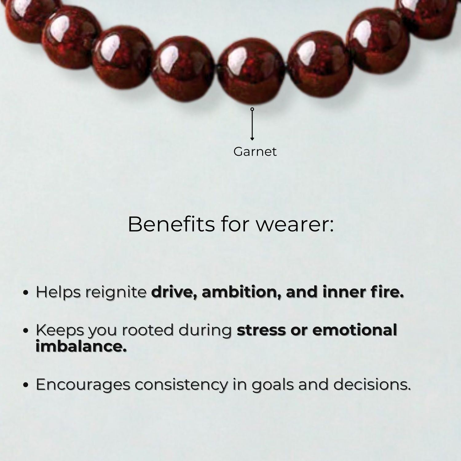 Energizing Garnet Natural Stone Bracelet with Magsnap 2