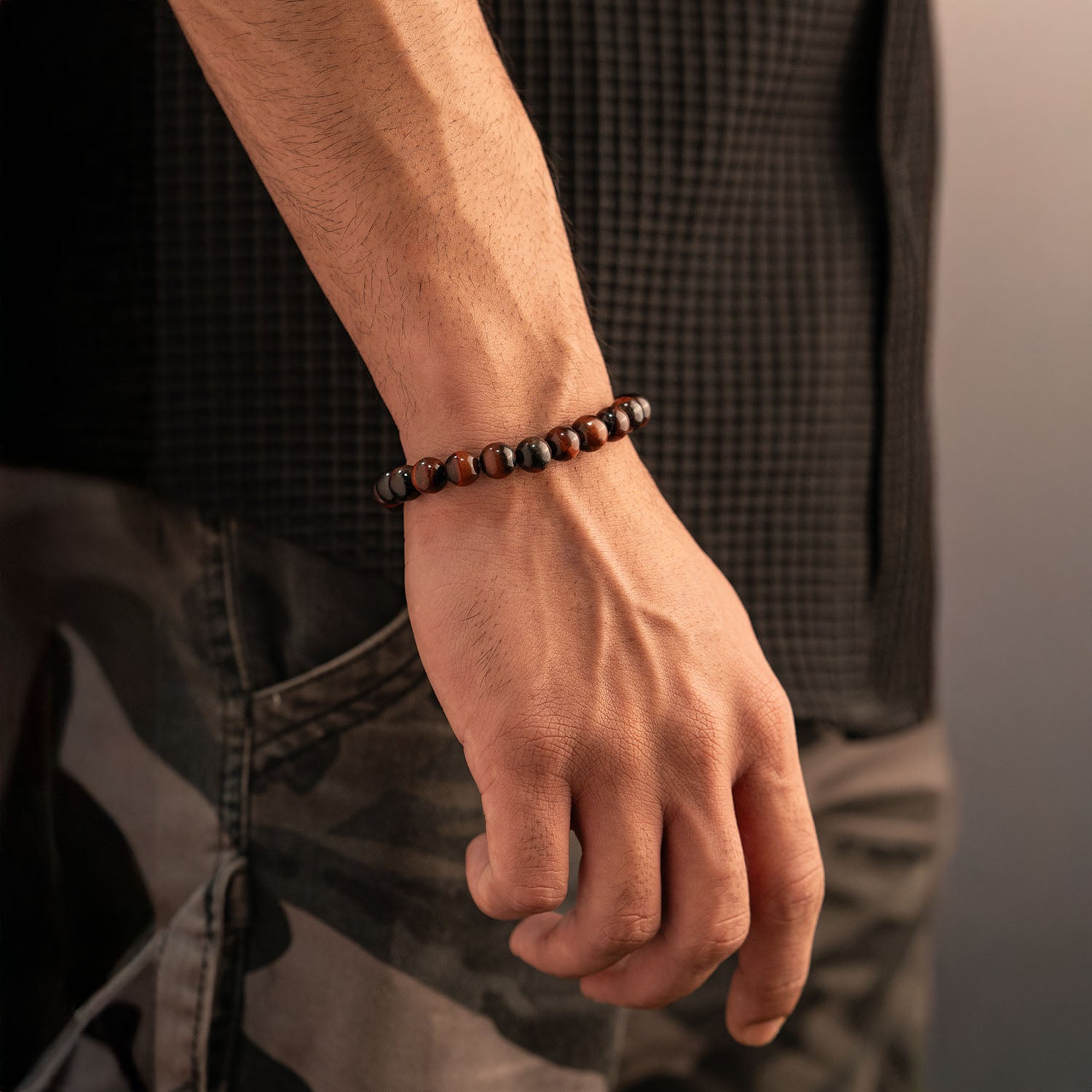 Fearless Red Tiger Eye Natural Stone Bracelet with MagSnap 2