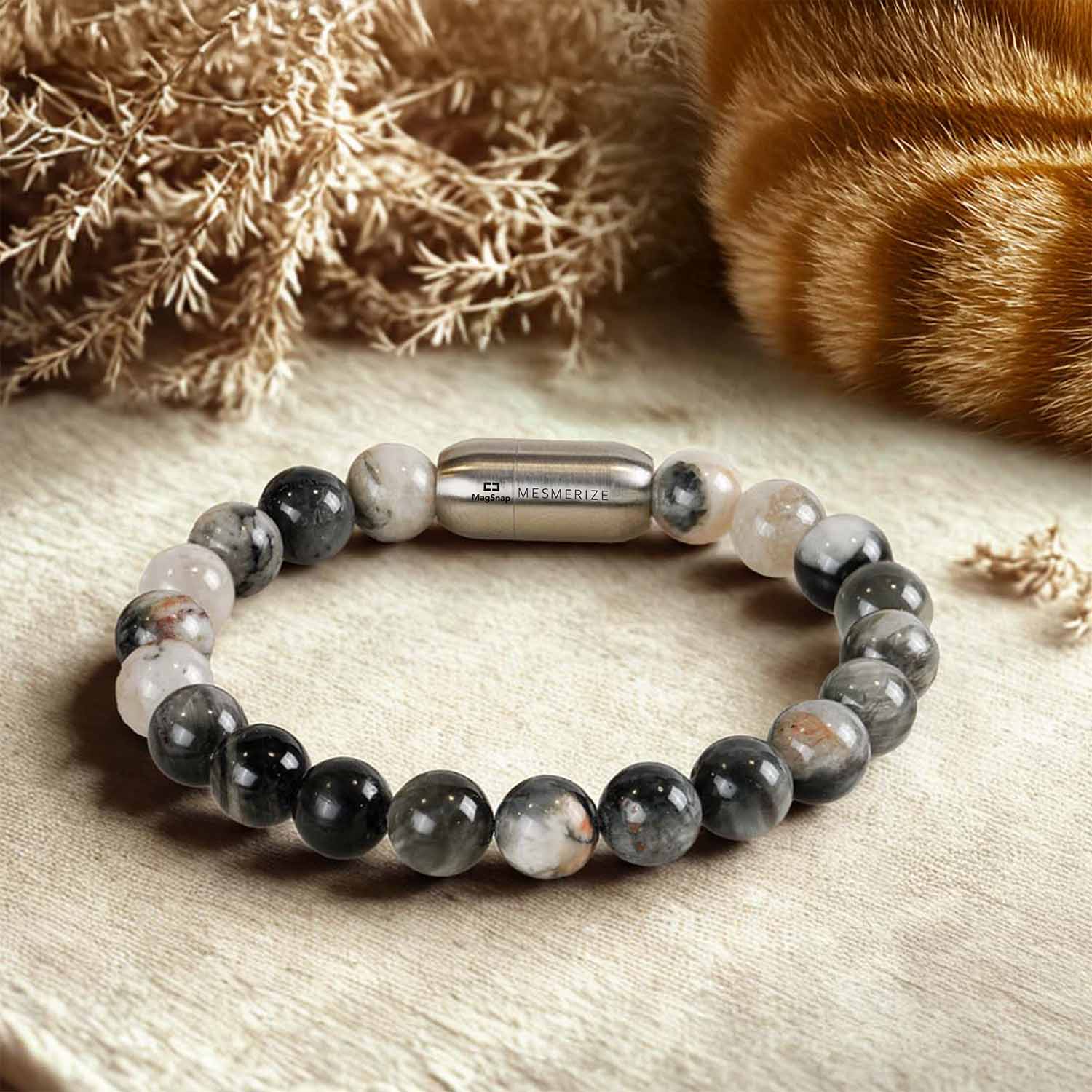 Intuition Cat Eye Natural Stone Bracelet with MagSnap2