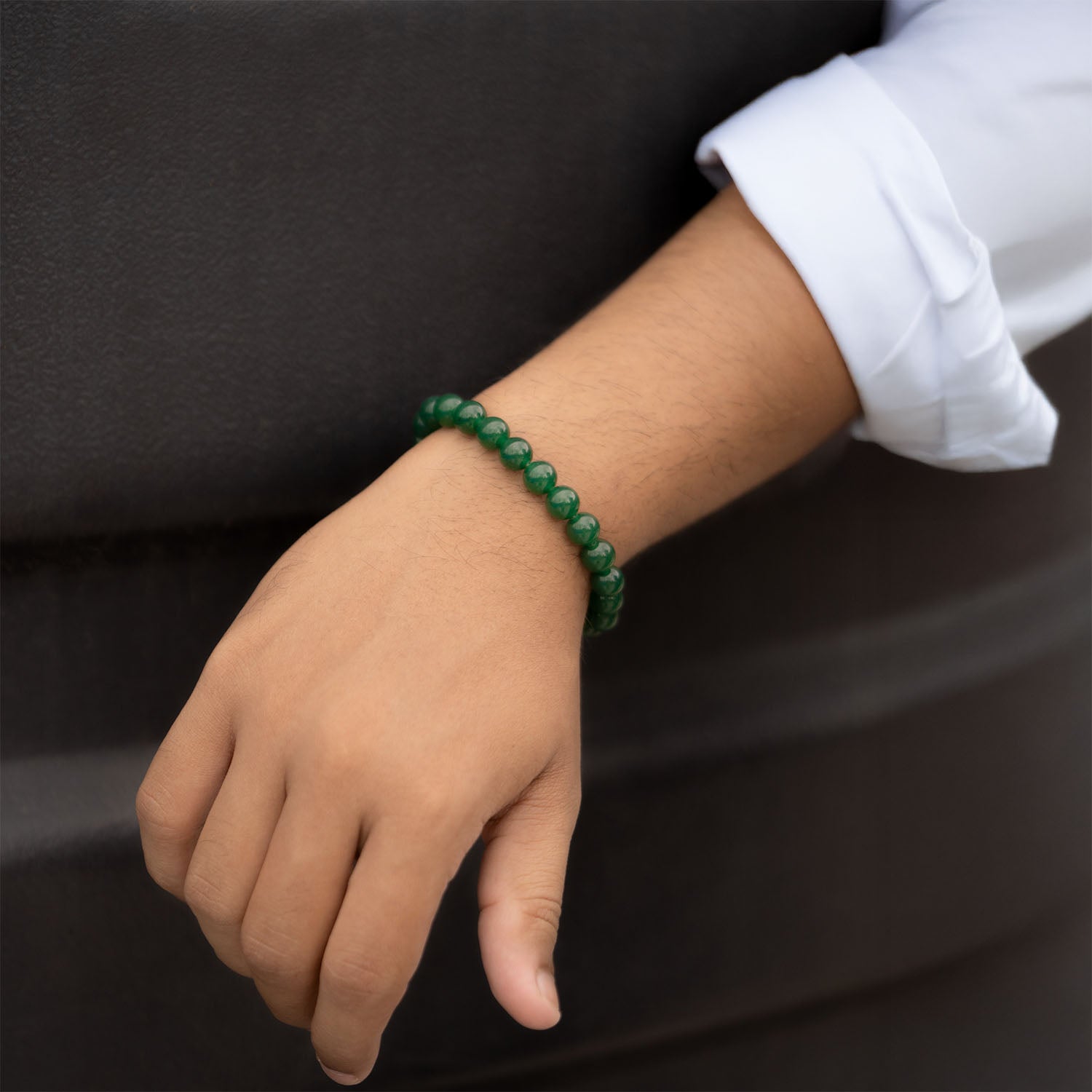 Lush Green Jade Natural Stone Bracelet with MagSnap2