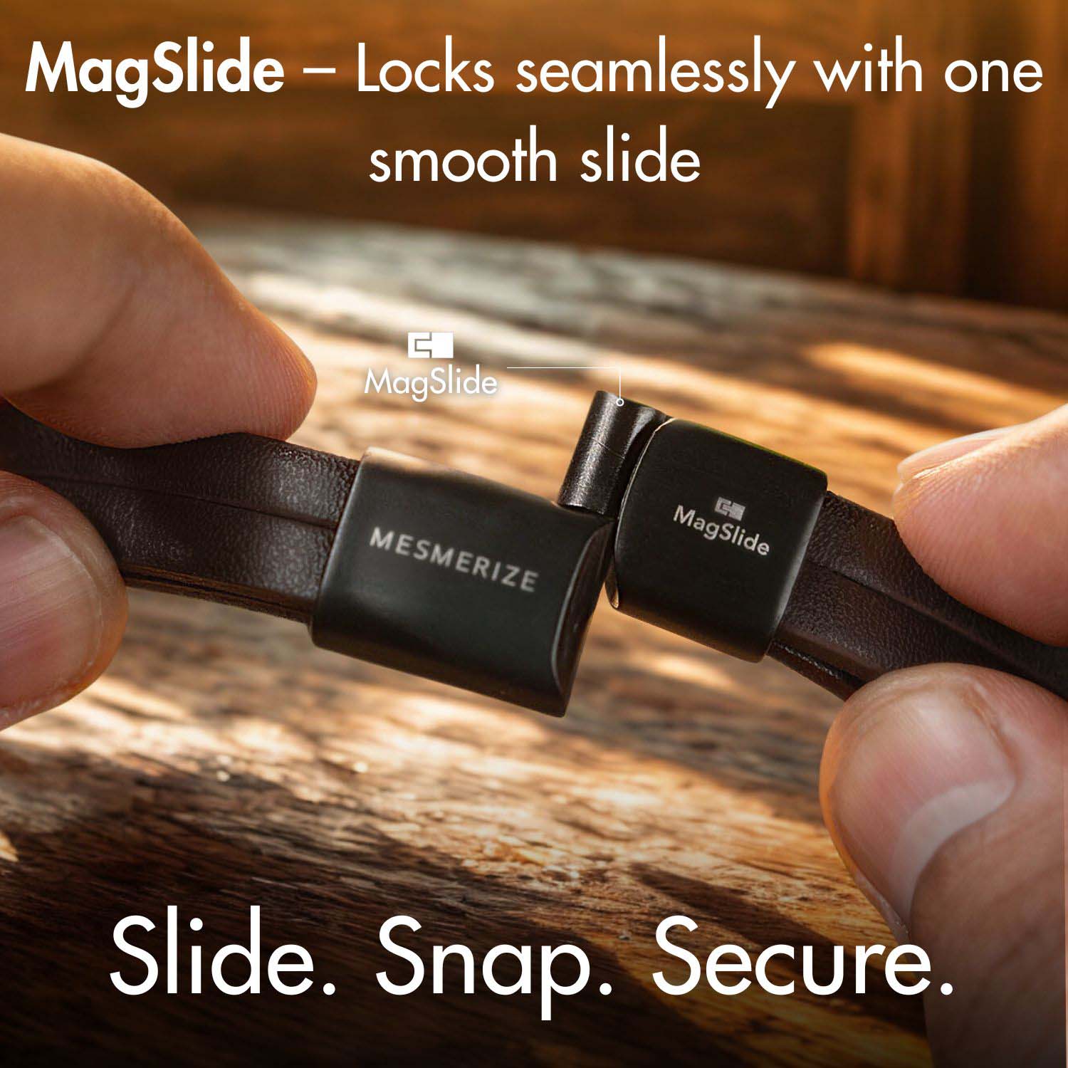 Rogue Textured NeoLeather Bracelet with MagSlide Black