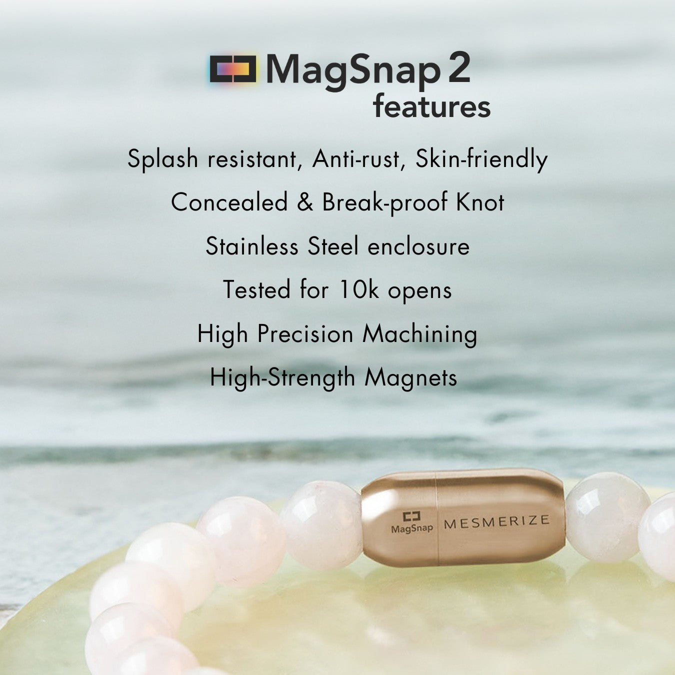 Personalised Chakras Natural Stone Couple Bracelets with Magsnap 2