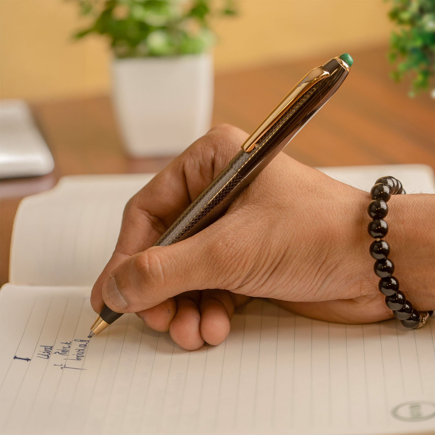 Personalised Malachite 2 in 1 MagSnap Roller Ball Pen with Stylus