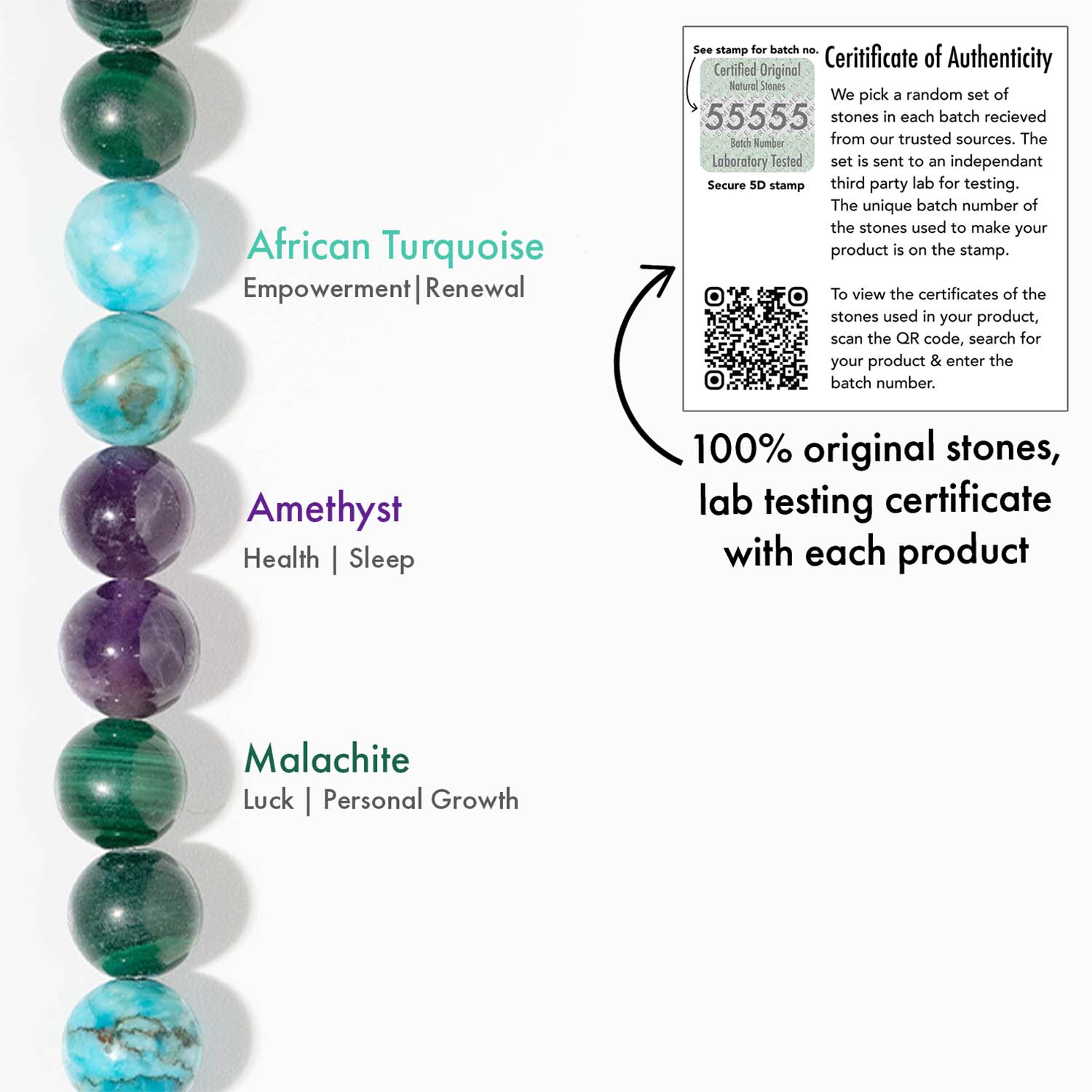 Mystic Harmony Turquoise Natural Stone Bracelet Elastic