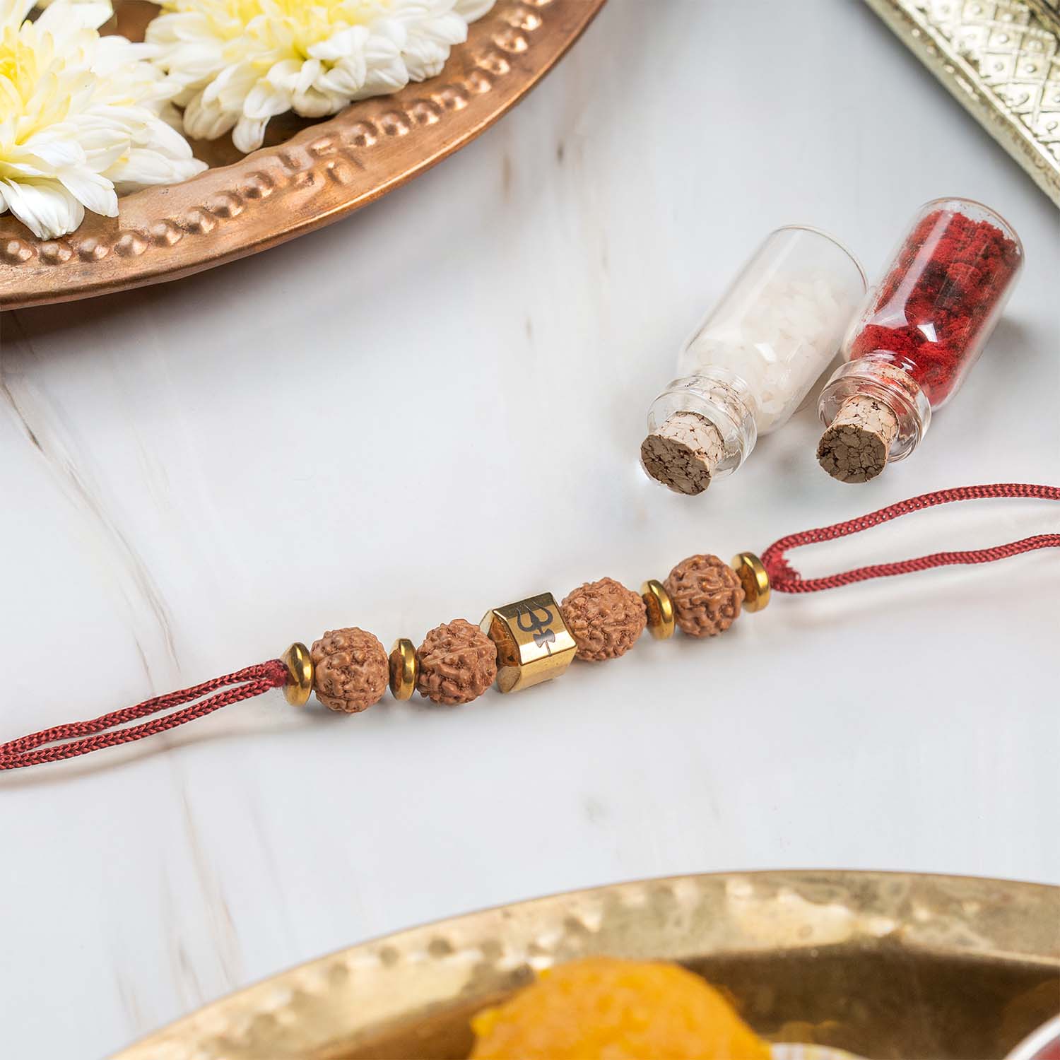 Power Shiv Trishul Rudraksha Rakhi