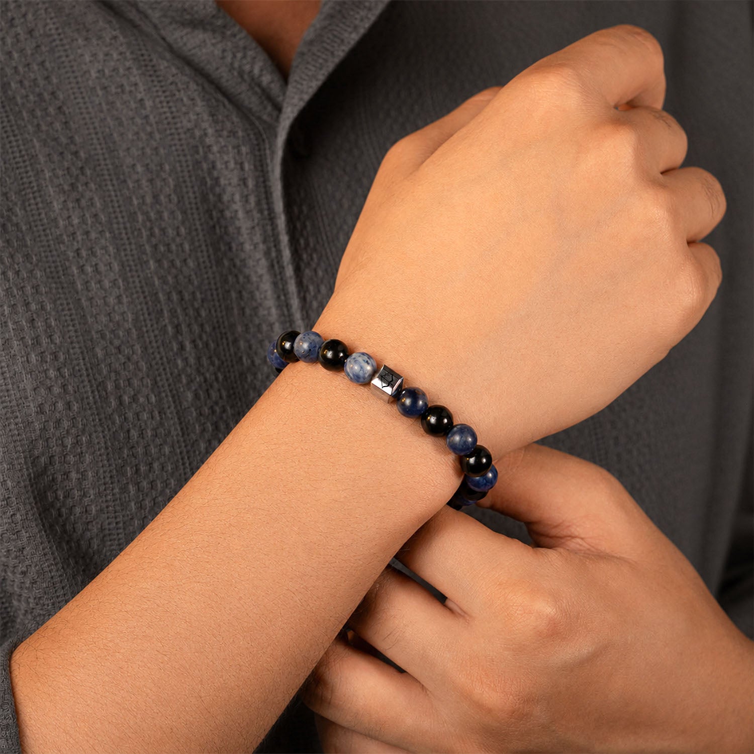 Sagittarius (Dhanu) Zodiac Stone Bracelet with MagSnap 4