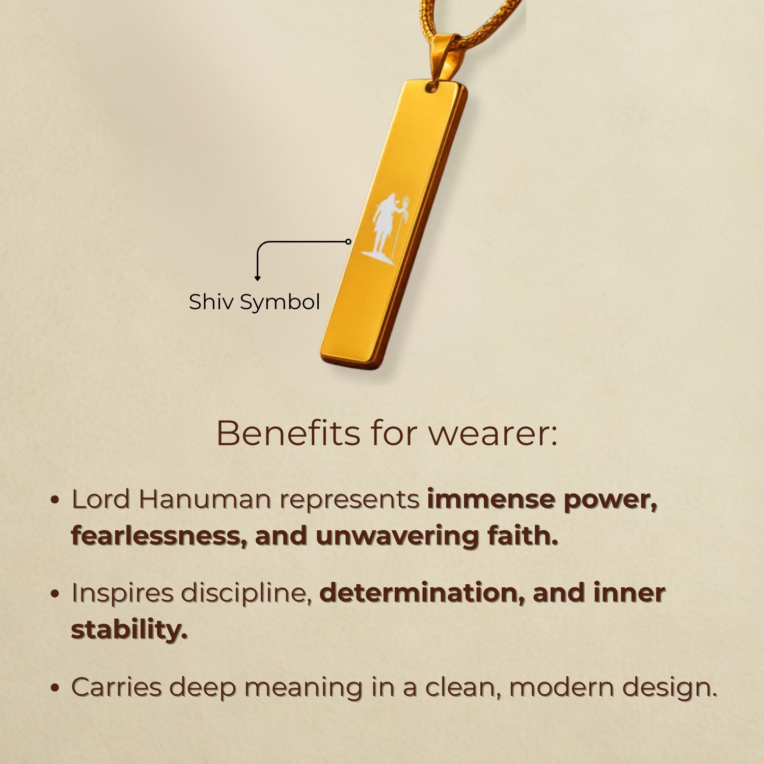 Shiv Mini Tag Necklace Silver