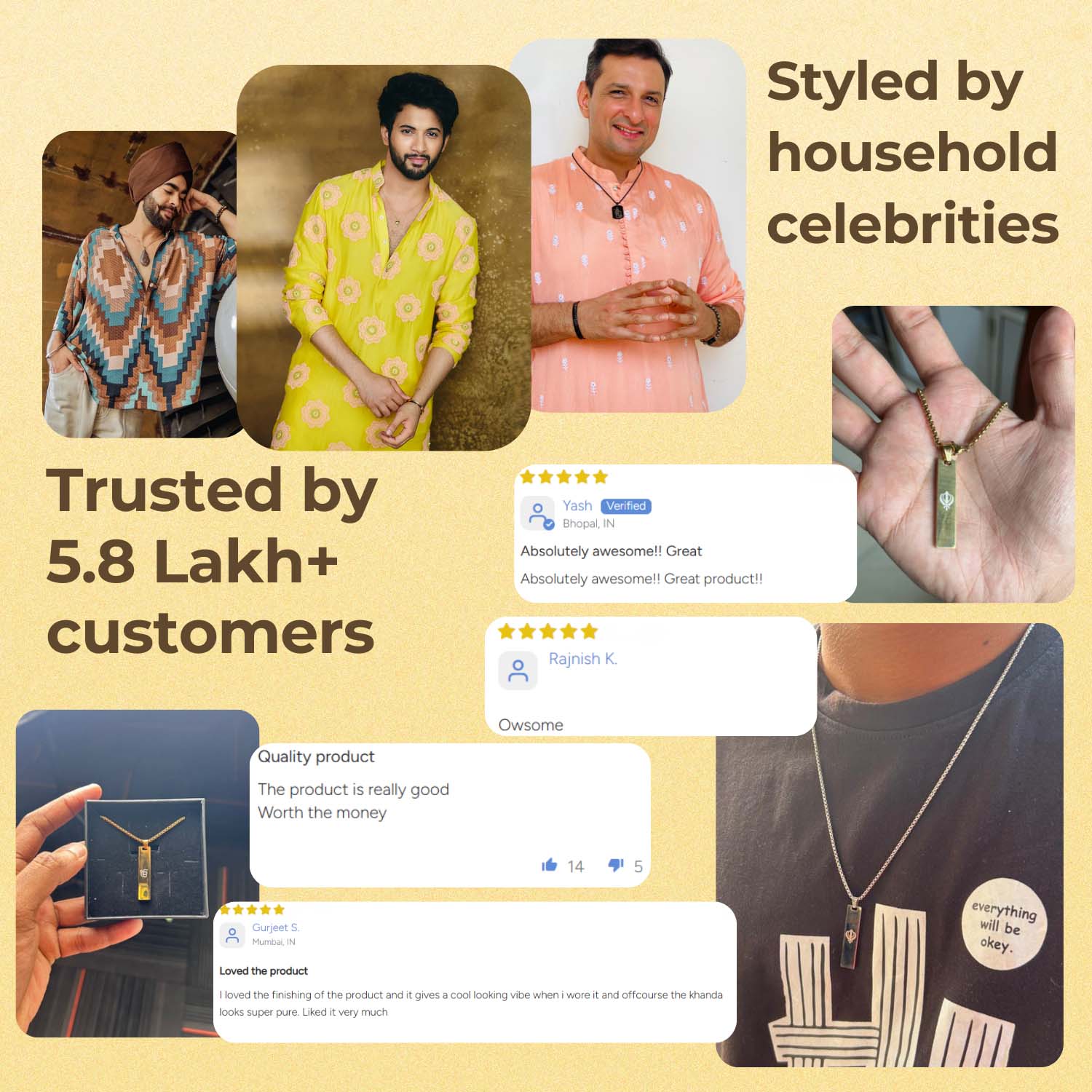 Ik Onkar Spiritual Mini Tag Silver