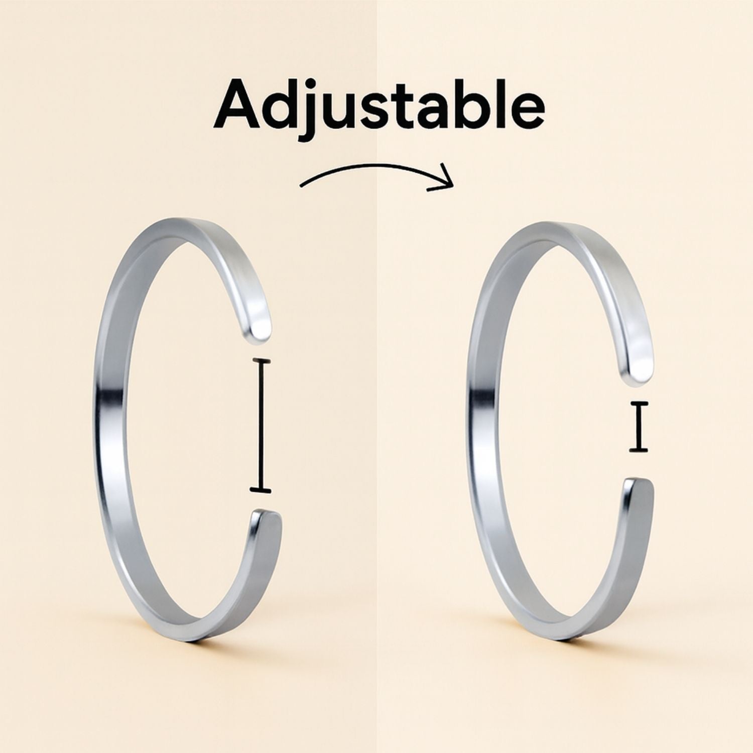 Non Personalised Silver Cuff Kada Bracelet