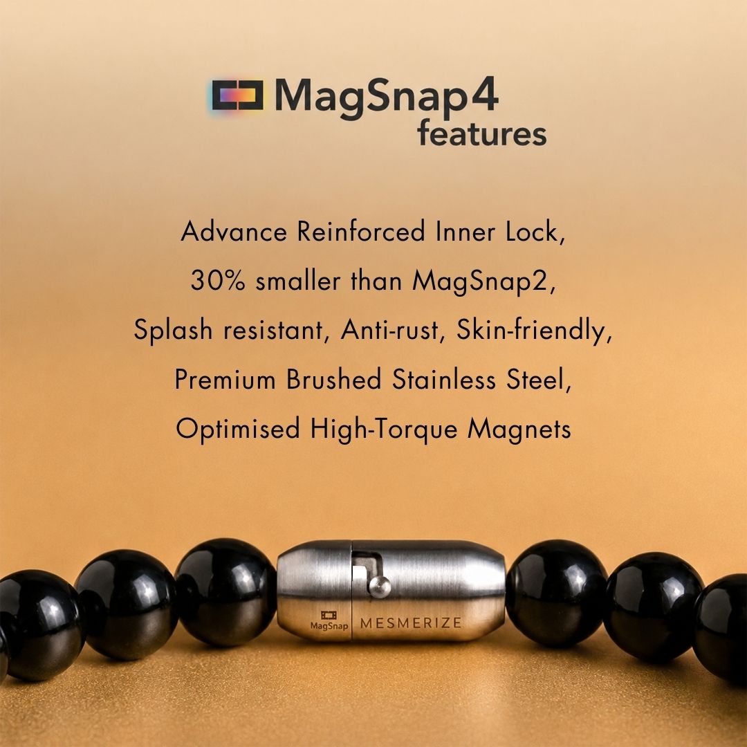 Wealth Magnet Blue Sapphire Natural Stone Bracelet With MagSnap 3