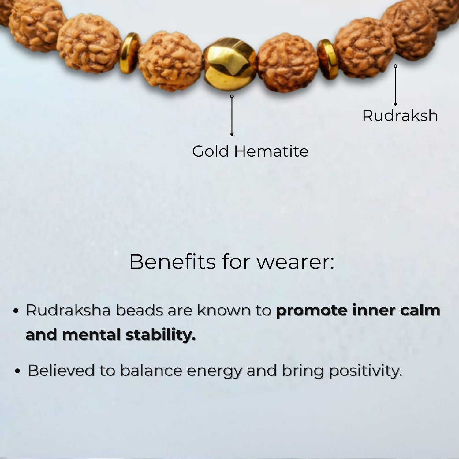 Natural Stone Jewellery Spiritual Rudraksh Natural Stone Bracelet with Magsnap