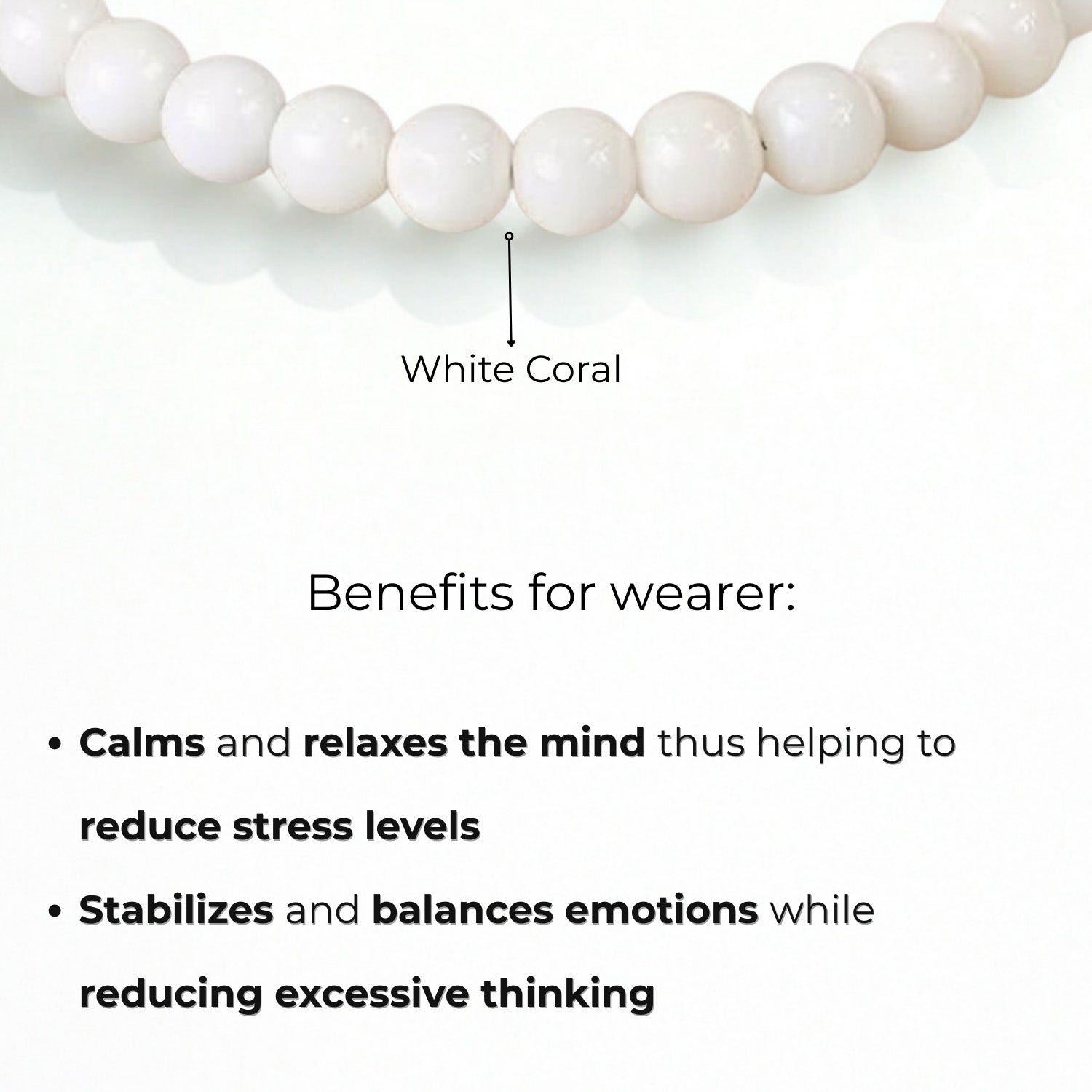 Tranquil White Coral Bracelet Natural Stone Bracelet With MagSnap2