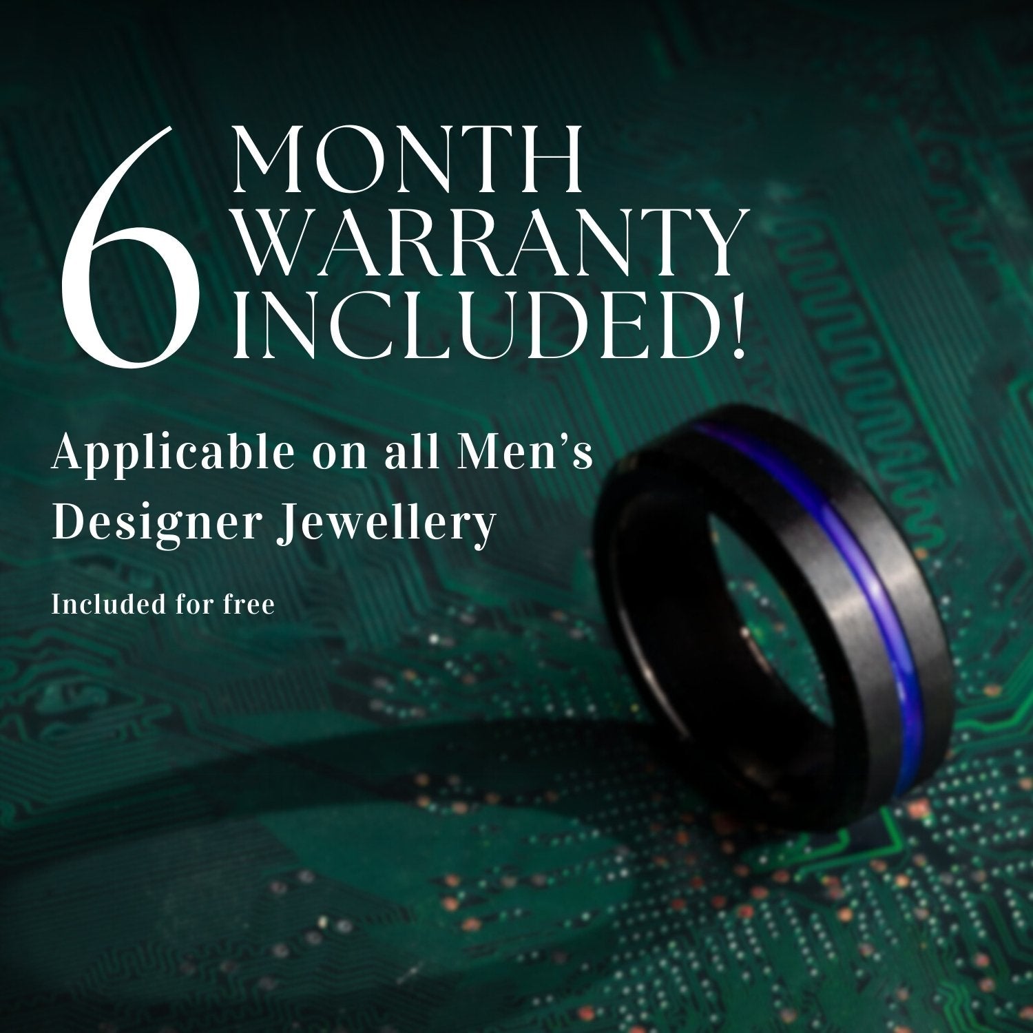 Forged Hammered Tungsten Carbide Band Ring BLACK