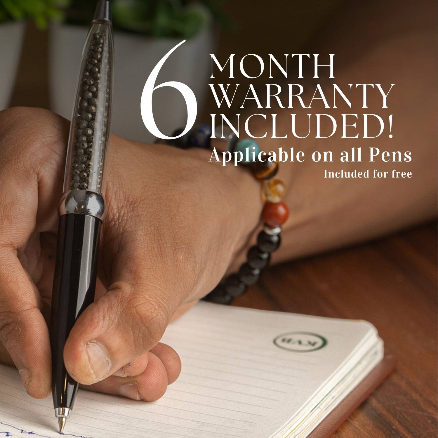 Black Spinel MagSpin Rotating Desk Pen with DryFlow Ink