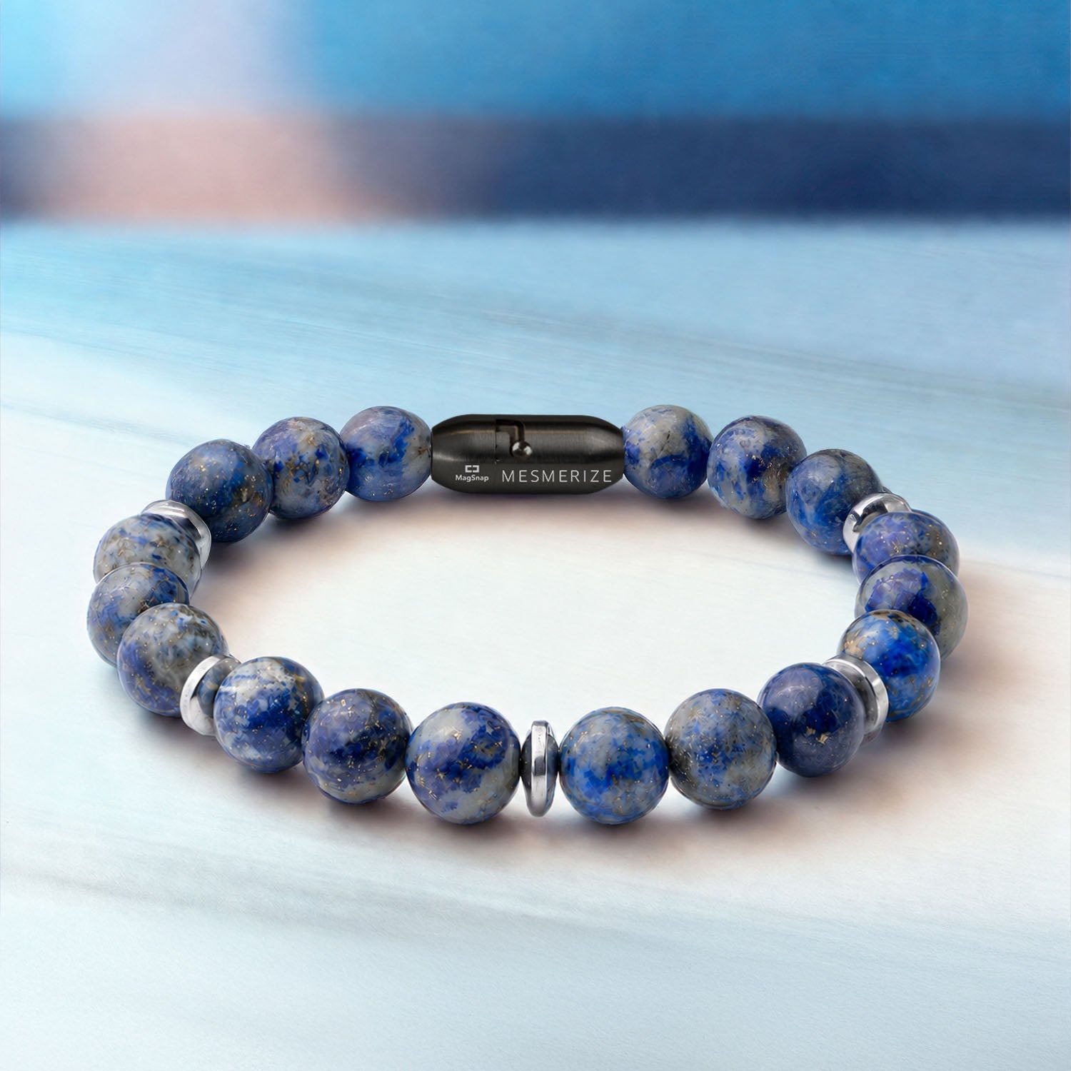 Natural Stone Jewellery Wisdom Lapis Natural Stone Bracelet with Magsnap