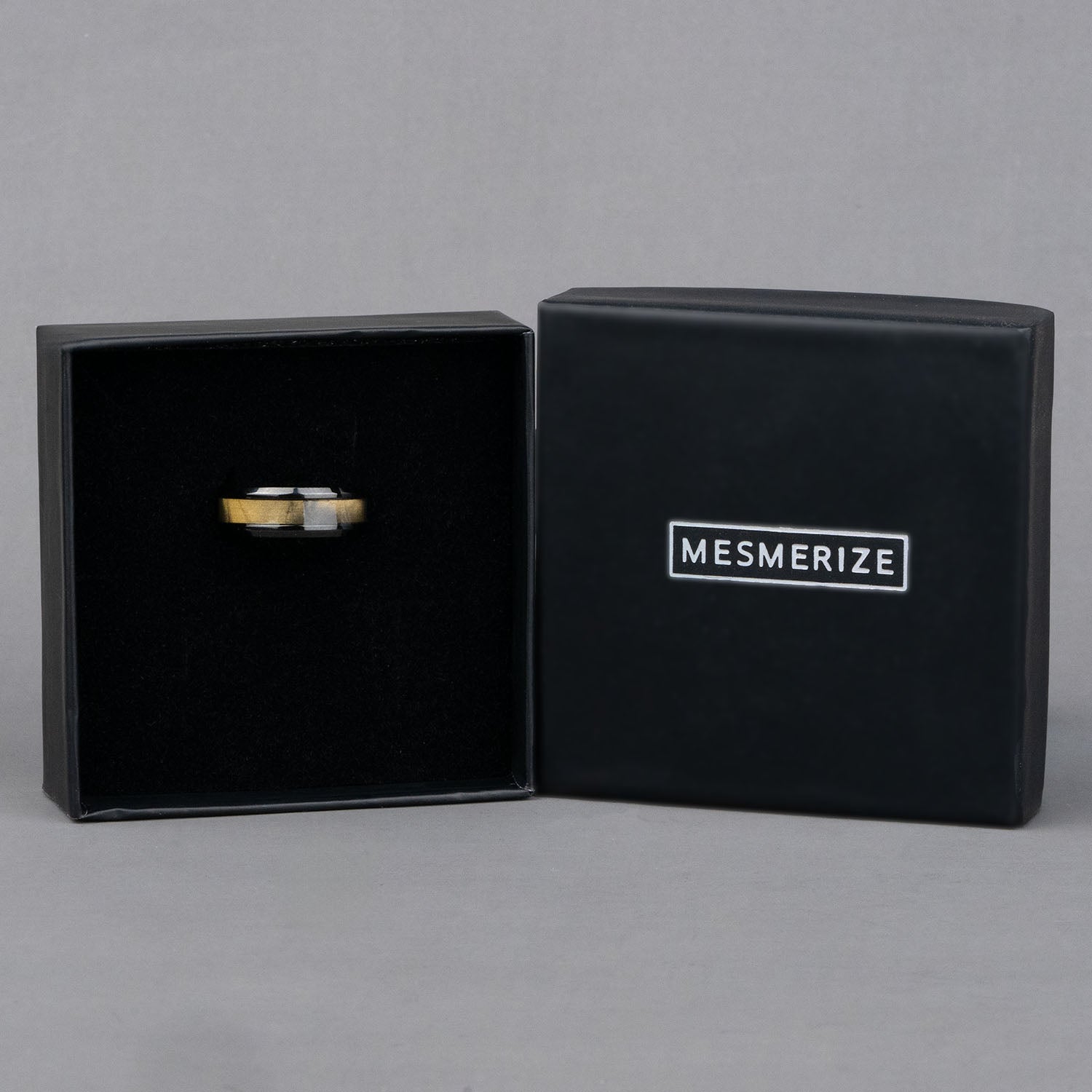 M Premium Jewellery Black Antique Gold Ring