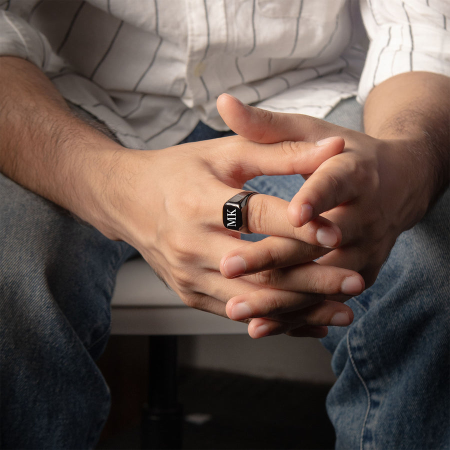 Black Hercules Signet Ring