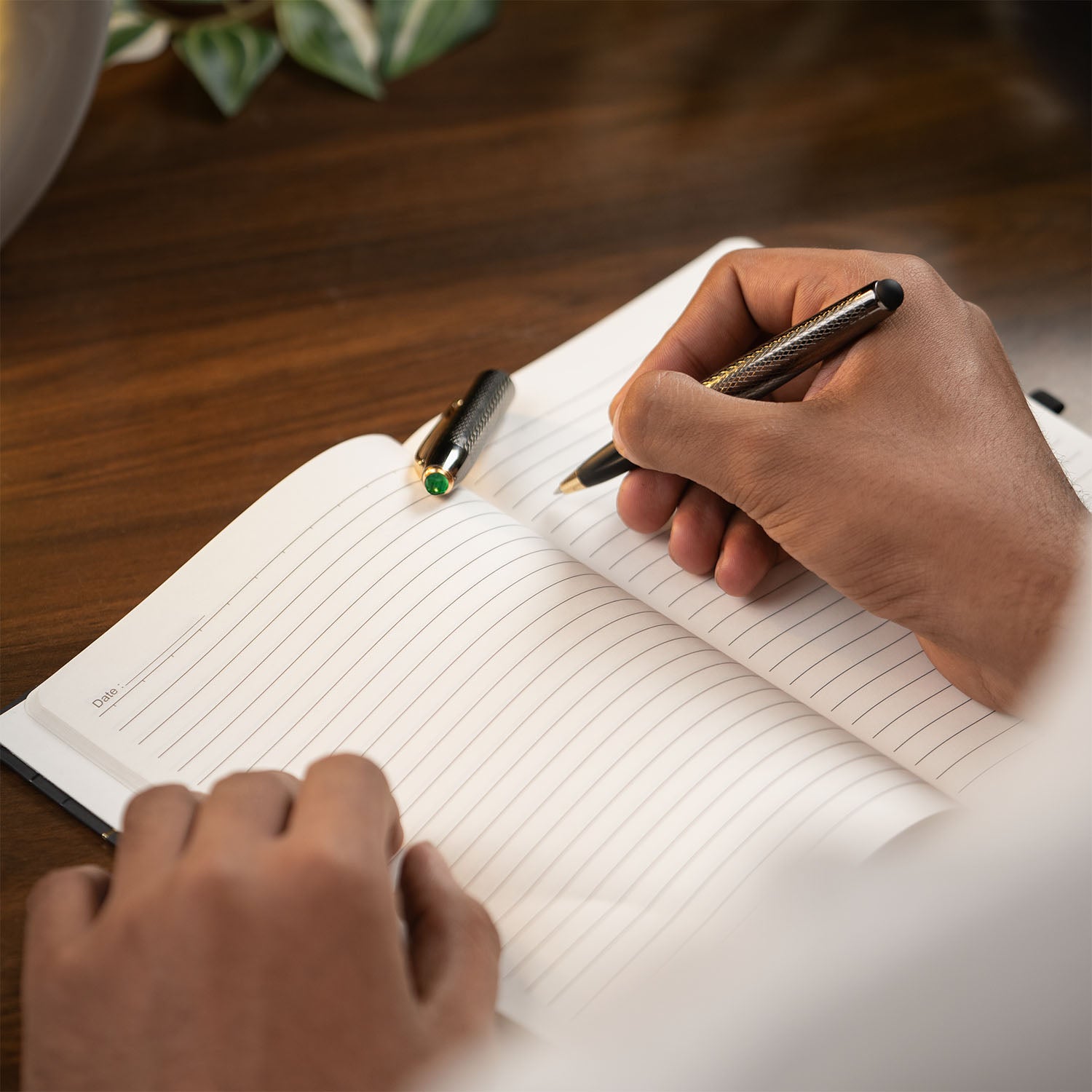 Matte Black Foil Print Notebook