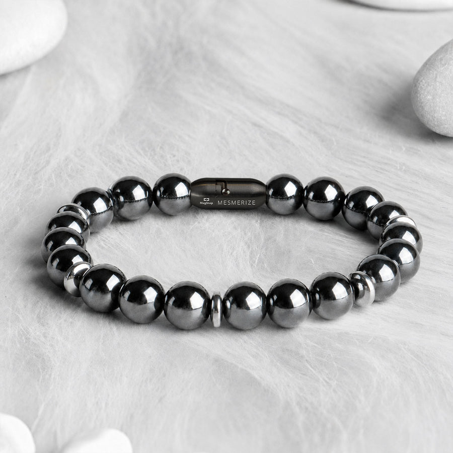 Mystic Grey Hematite Natural Stone Bracelet