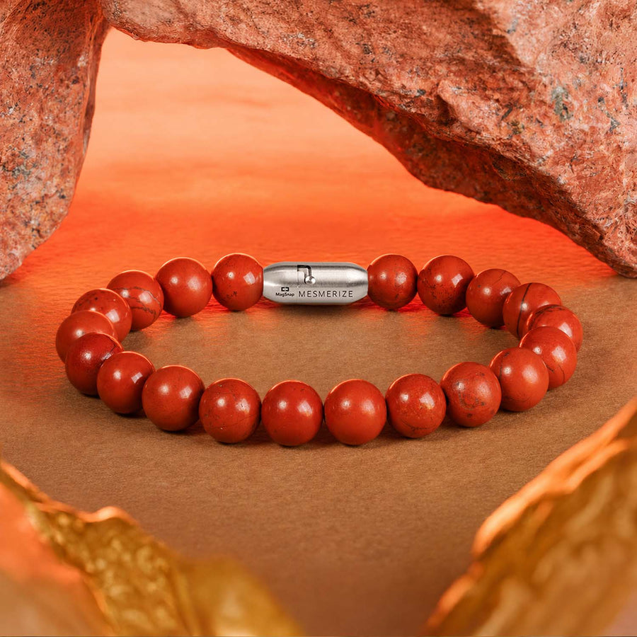 Inner Strength Red Jasper Natural Stone Bracelet