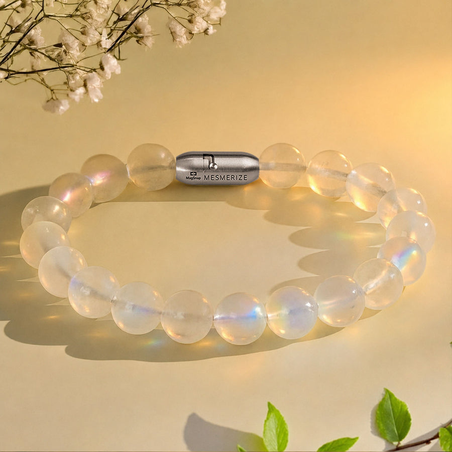 Intuitive Rainbow Moonstone Natural Stone Bracelet With MagSnap 4