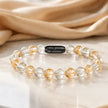 Abundance Citrine and Clear Quartz Natural Stone Bracelet
