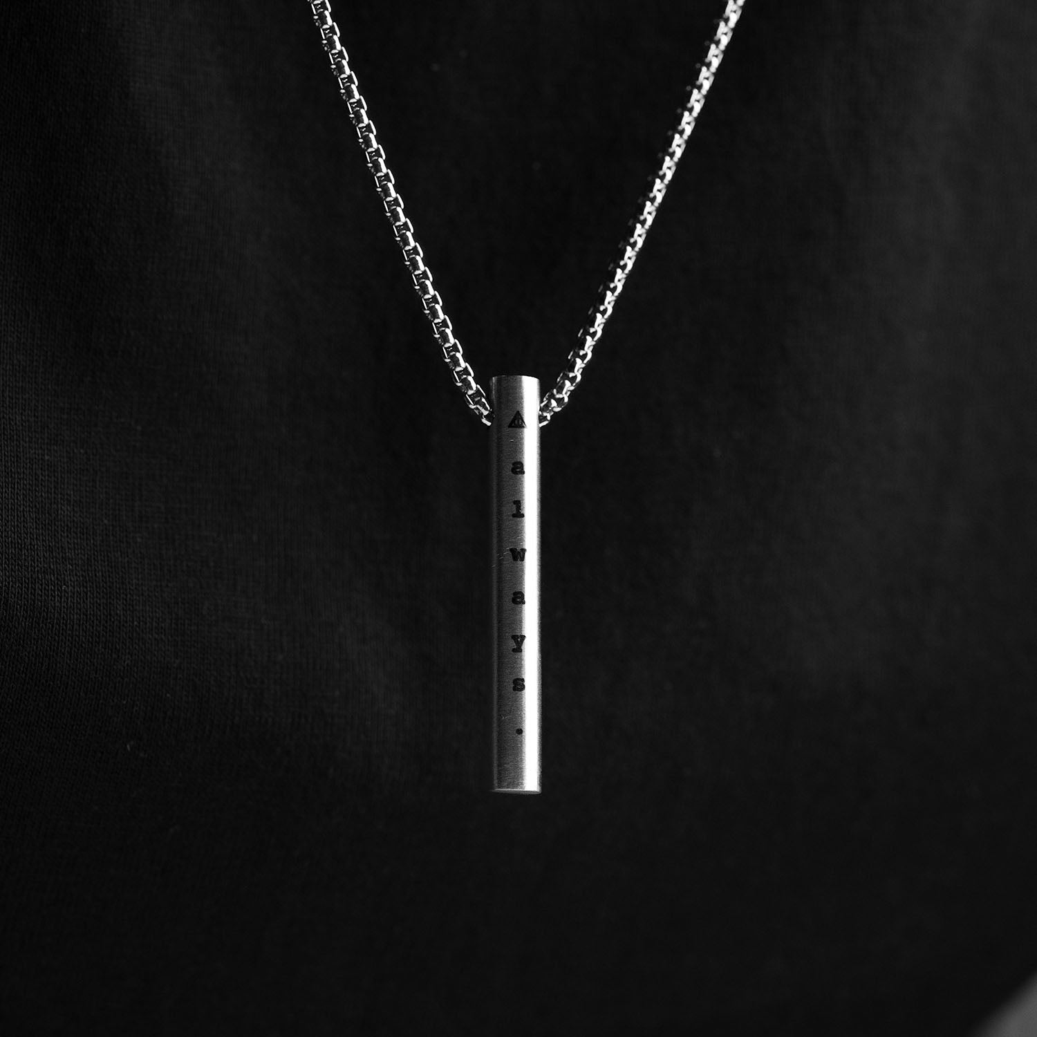 Always Silver Barrel Necklace