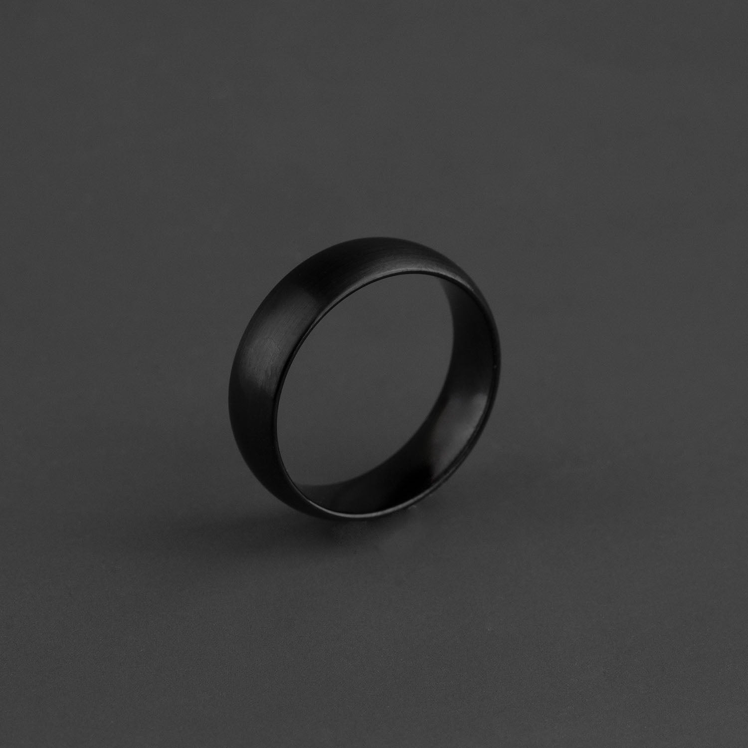 Black Dome Band Ring