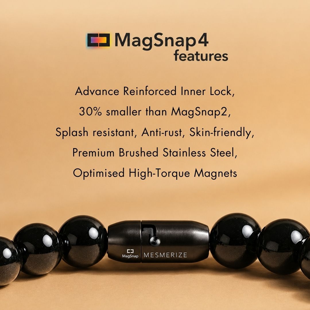 Power Hematite Hanuman Natural Stone Bracelet with MagSnap2