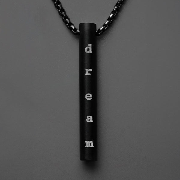 Dream Black Barrel Necklace
