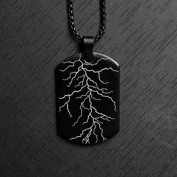 Electro Pulse Army Dog Tag Necklace