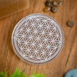 Flower Of Life Selenite Charging Plate