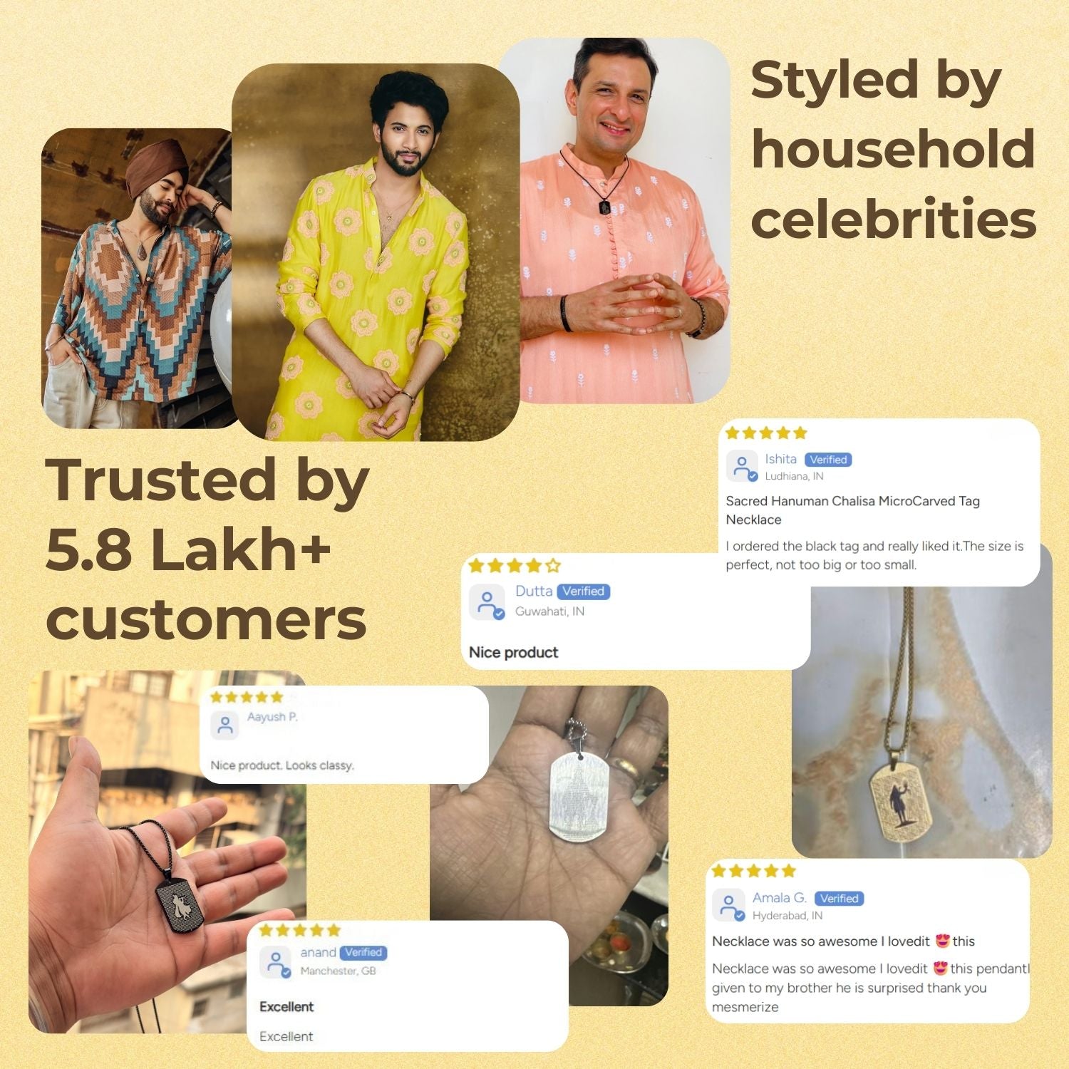 Shiv Trishul MicroCarved Tag Necklace shiv trishul