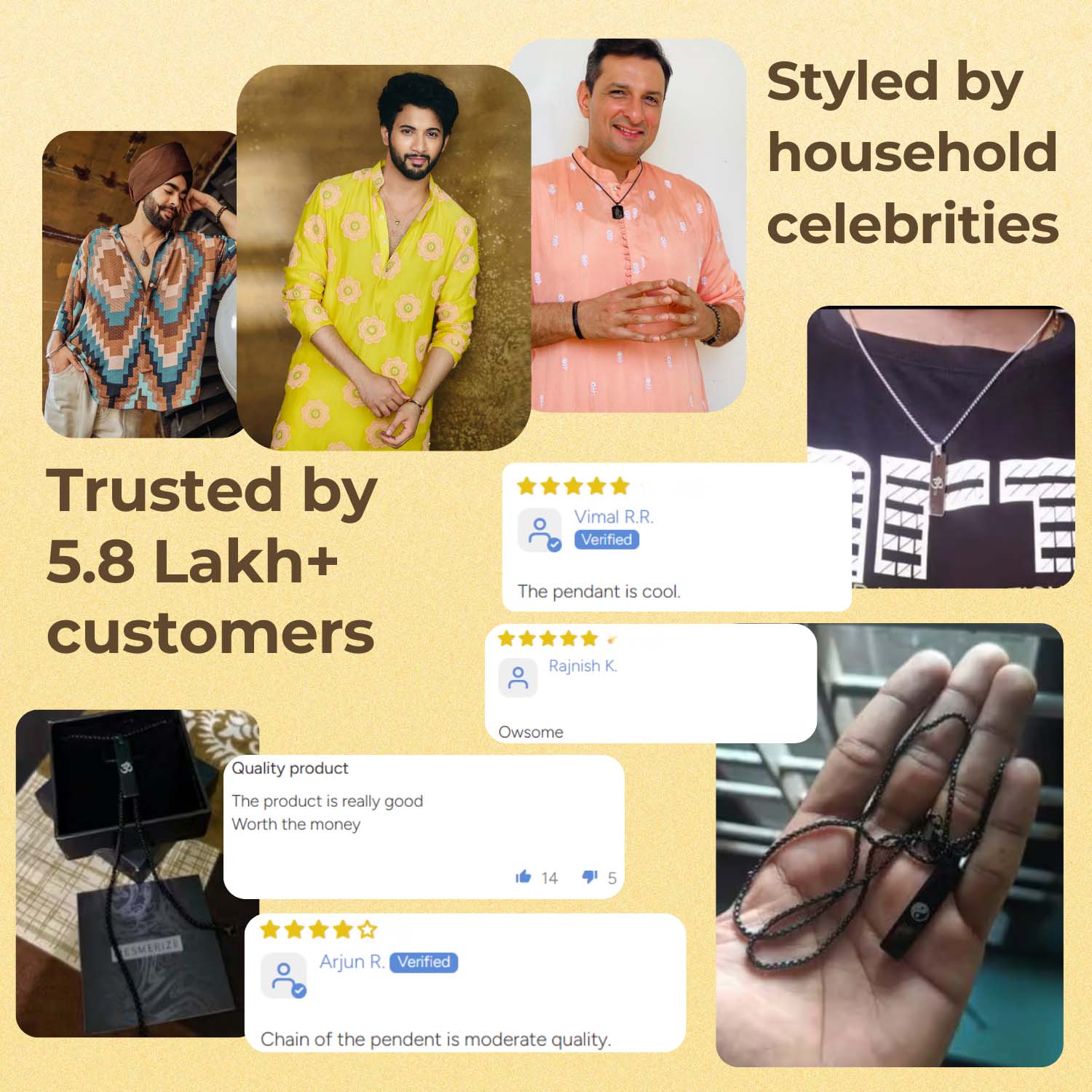 Shiv Mini Tag Necklace Silver