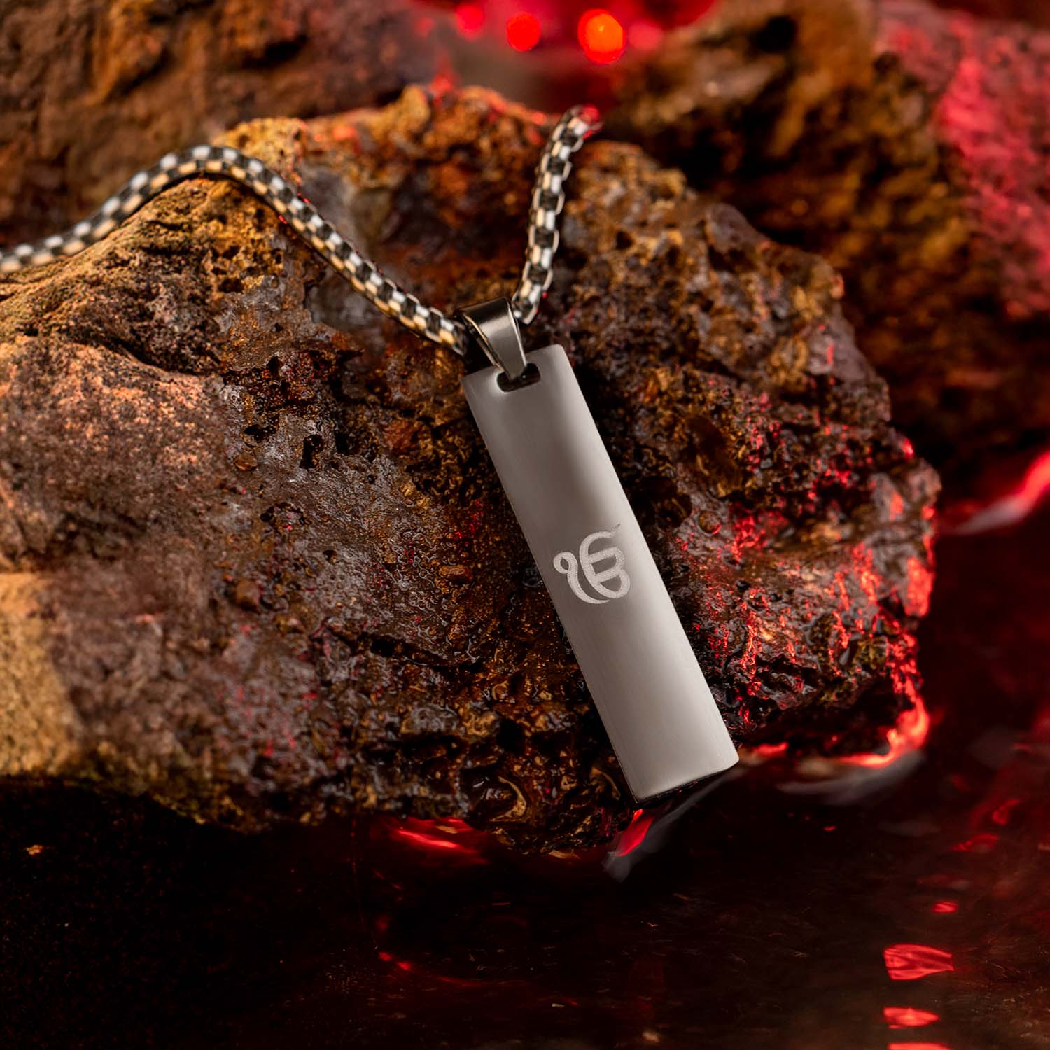 Ik Onkar Spiritual Mini Tag Silver