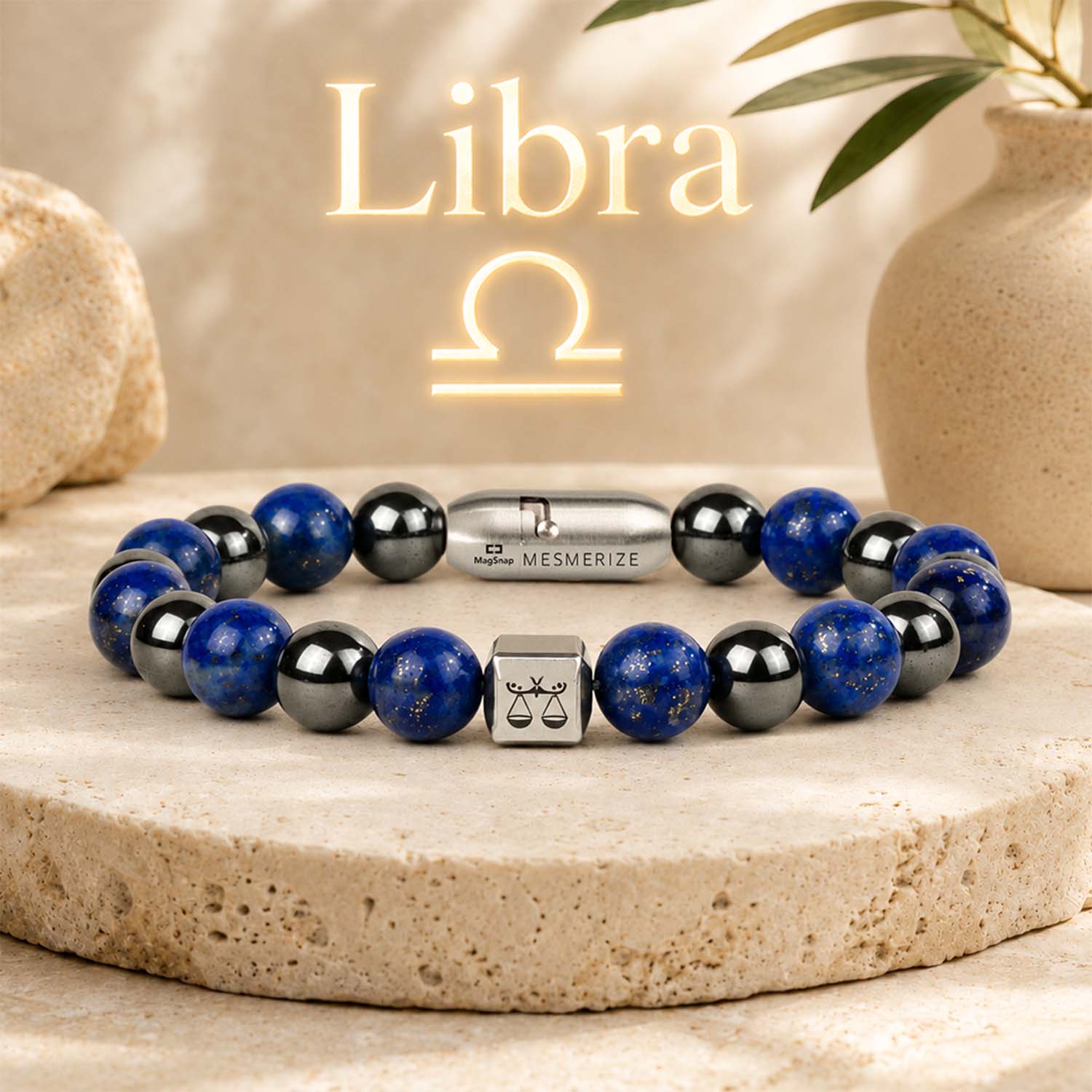 Libra (Tula) Zodiac Stone Bracelet with MagSnap 4