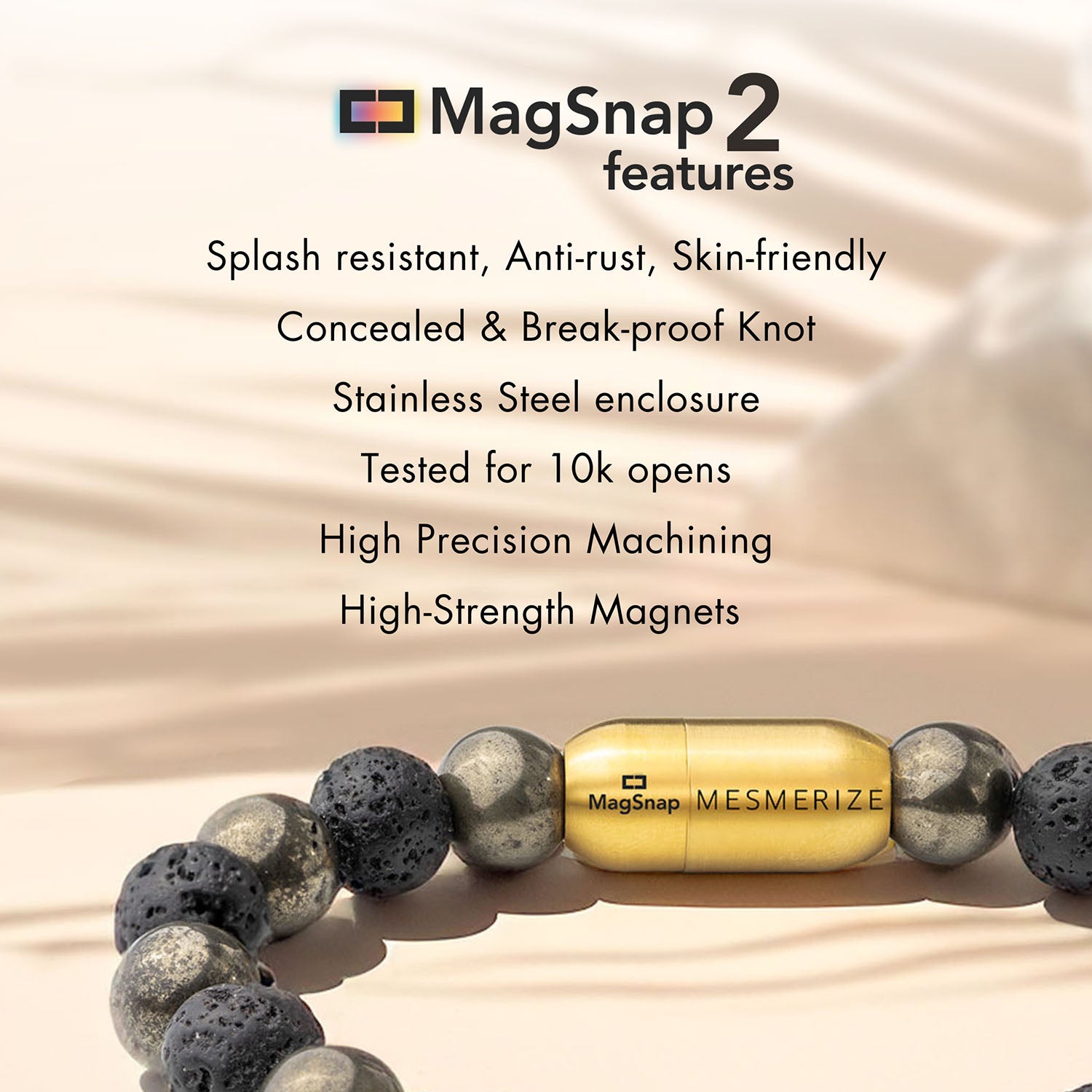 Fiery Essence Ruby Natural Stone Bracelet with Magsnap2