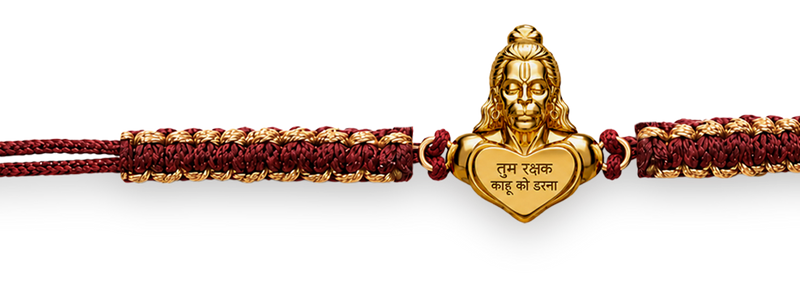 Mahabali Hanuman Pure Silver Plated Rakhi