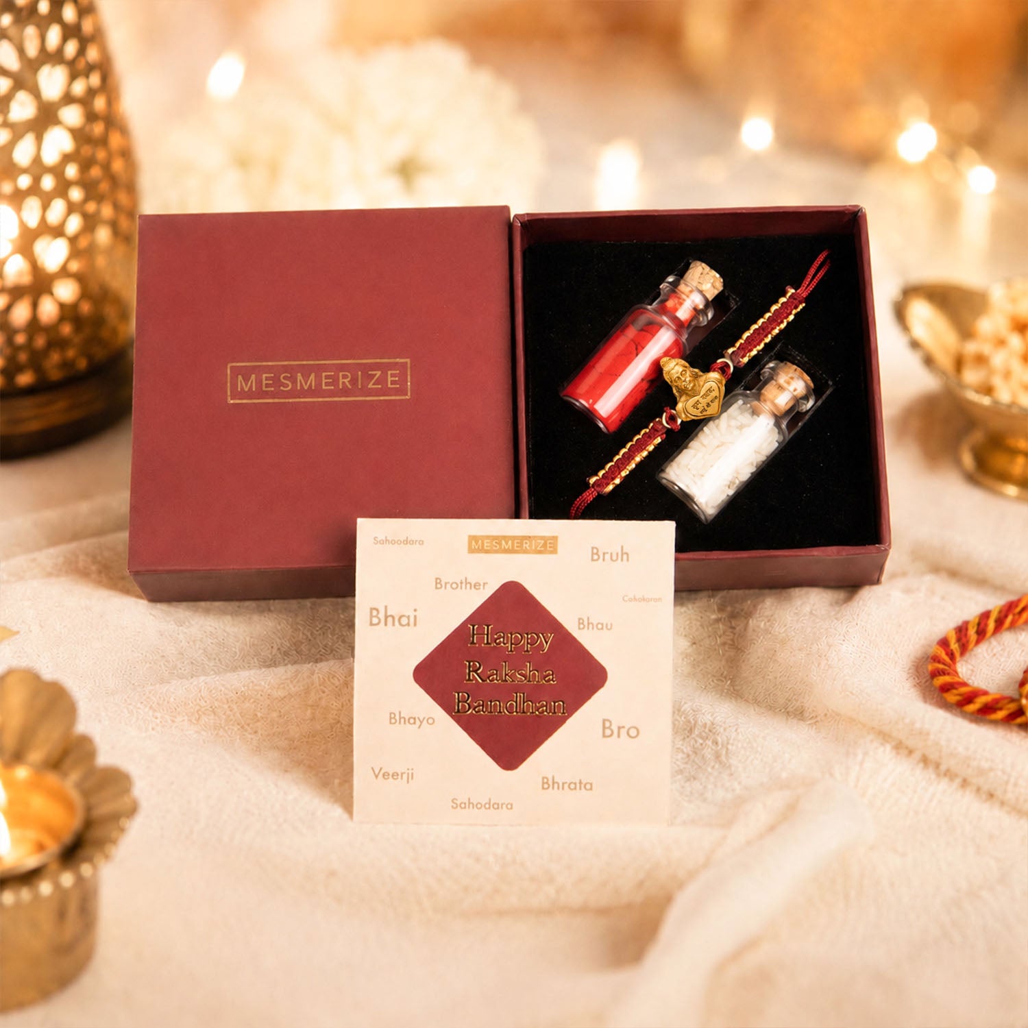 Mahabali Hanuman Pure Silver Plated Rakhi Hamper