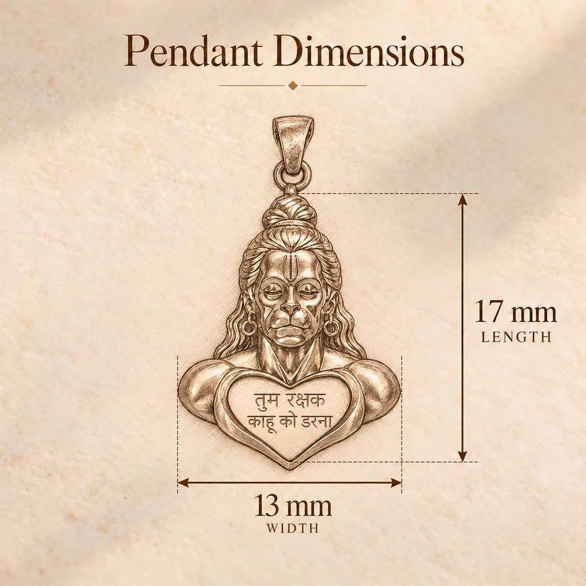 Mahabali Hanumanji Pure Silver Plated Necklace