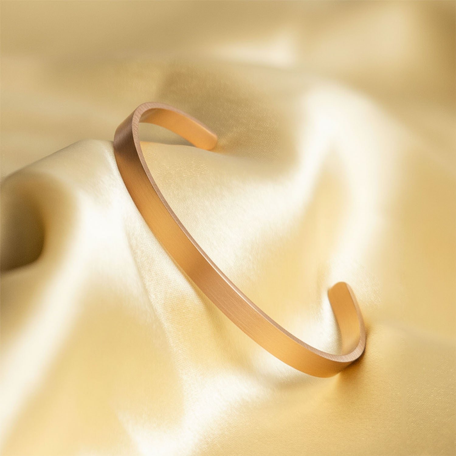 Matte Cuff Adjustable Bracelet Gold 