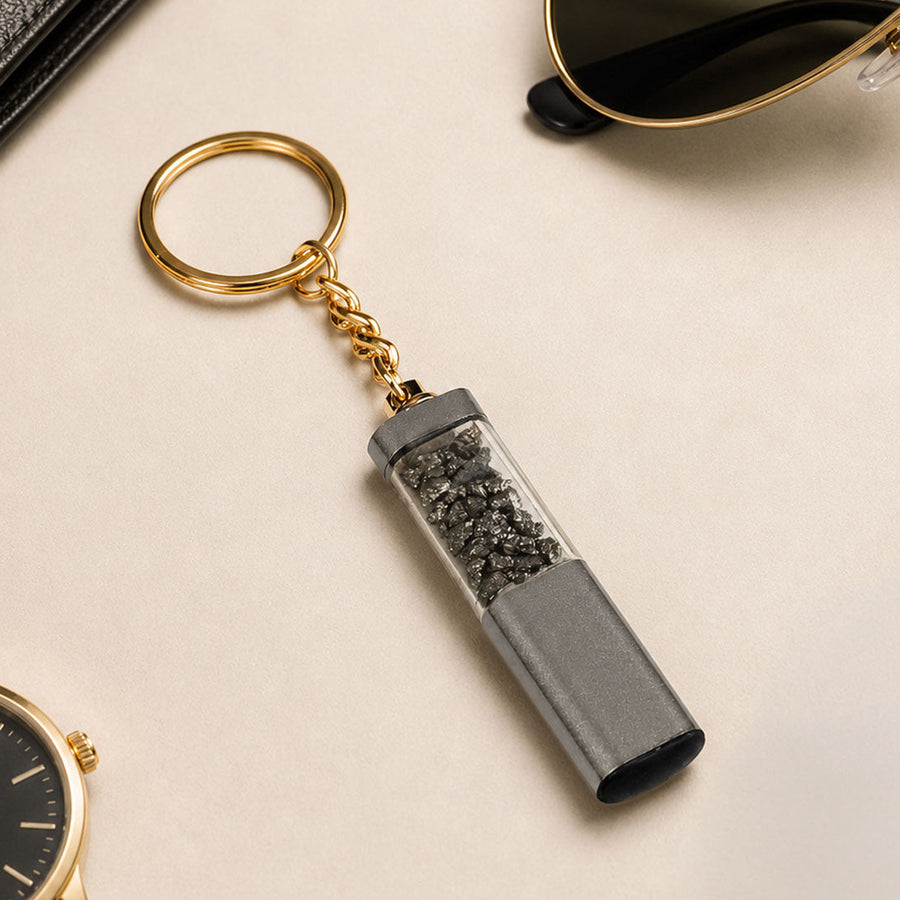 Money Magnet Pyrite Keychain