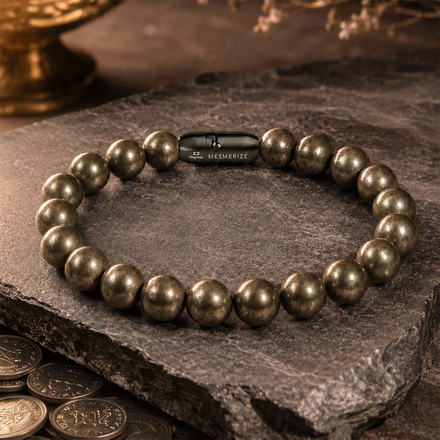 Money Magnet Pyrite Natural Stone Bracelet