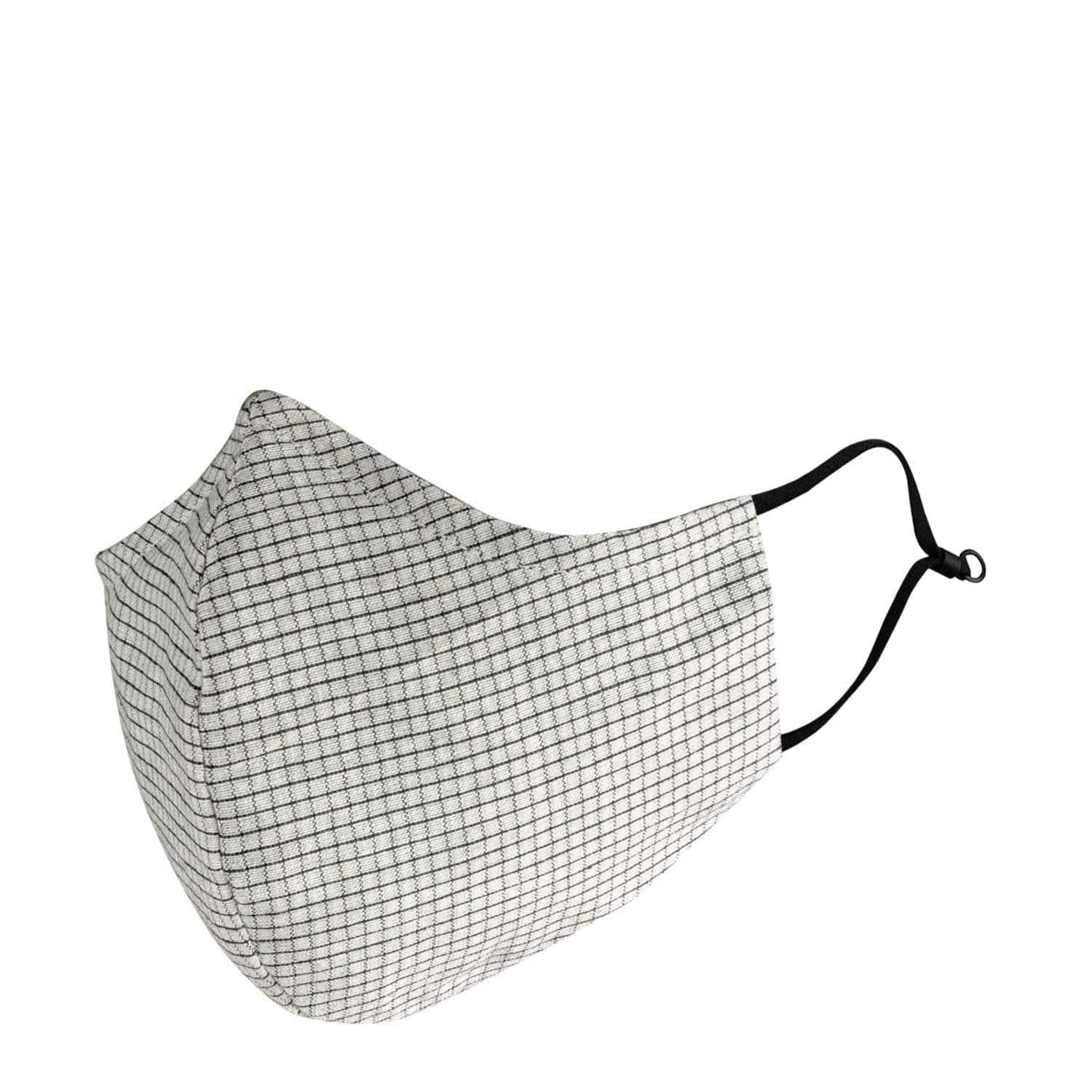 Adults Cotton Aero Mask (Red Stitch, Mono Grid)