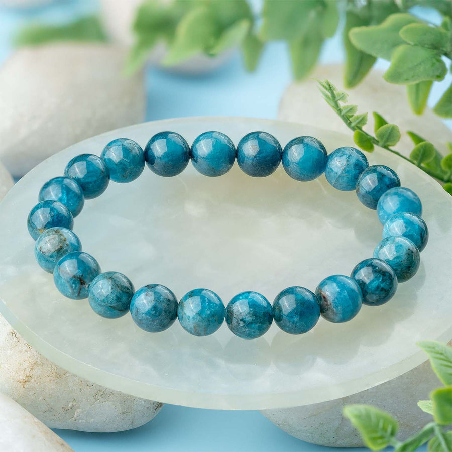 Motivating Blue Apatite Natural Stone Bracelet
